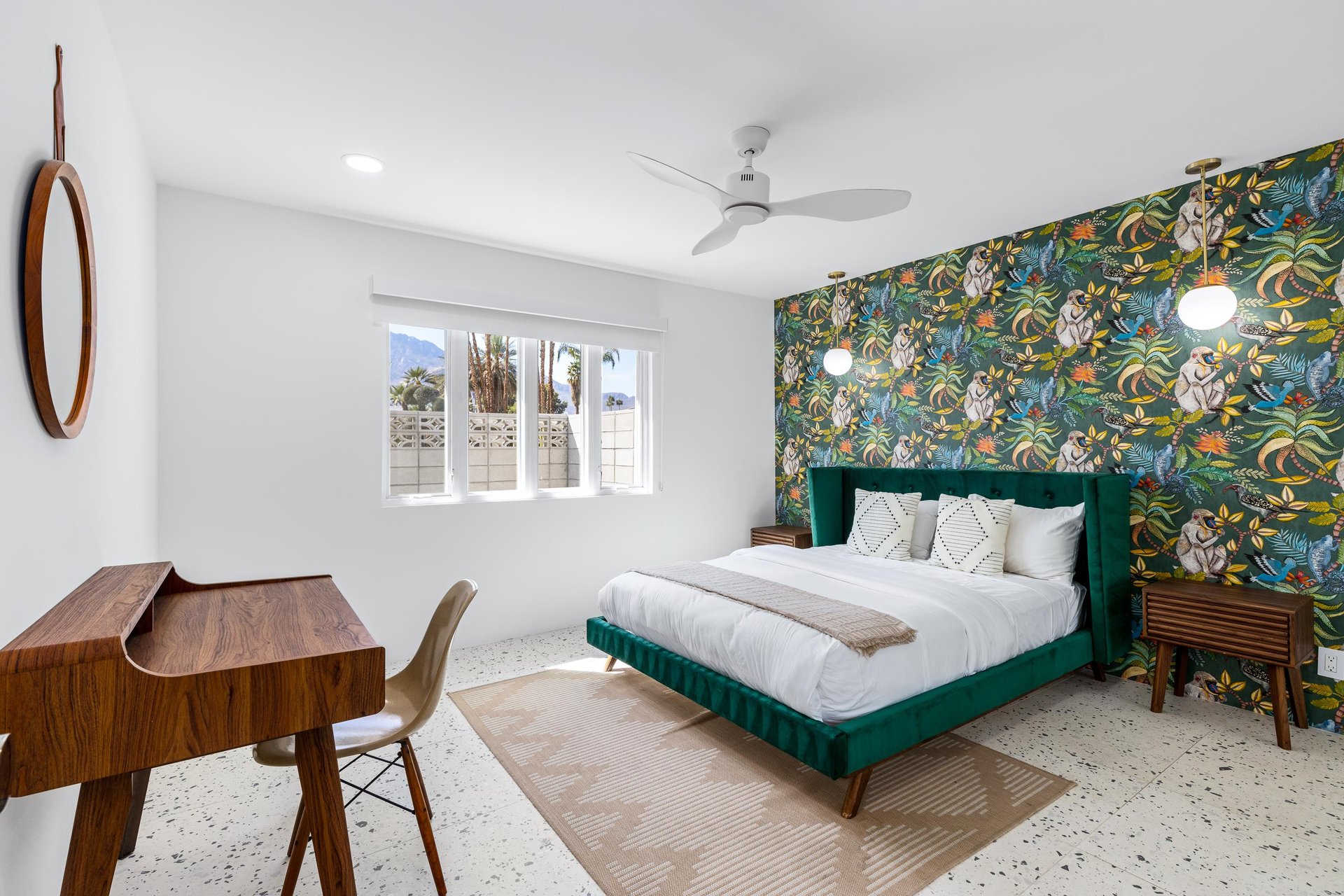 Guest bedroom with desk
