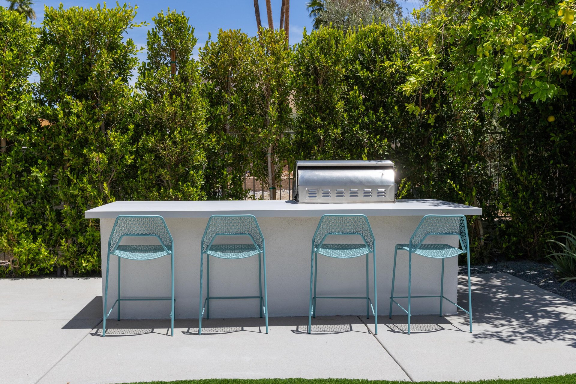 Outdoor BBQ Kitchen with seating for four