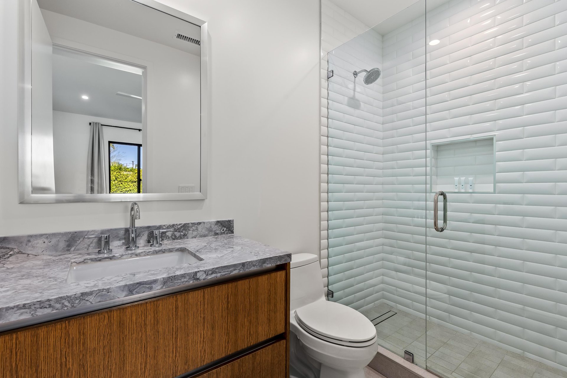Sparkling guest bathroom
