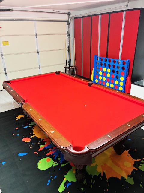 Challenge friends to pool or giant Connect Four in your private game room  perfect for family fun and friendly competition