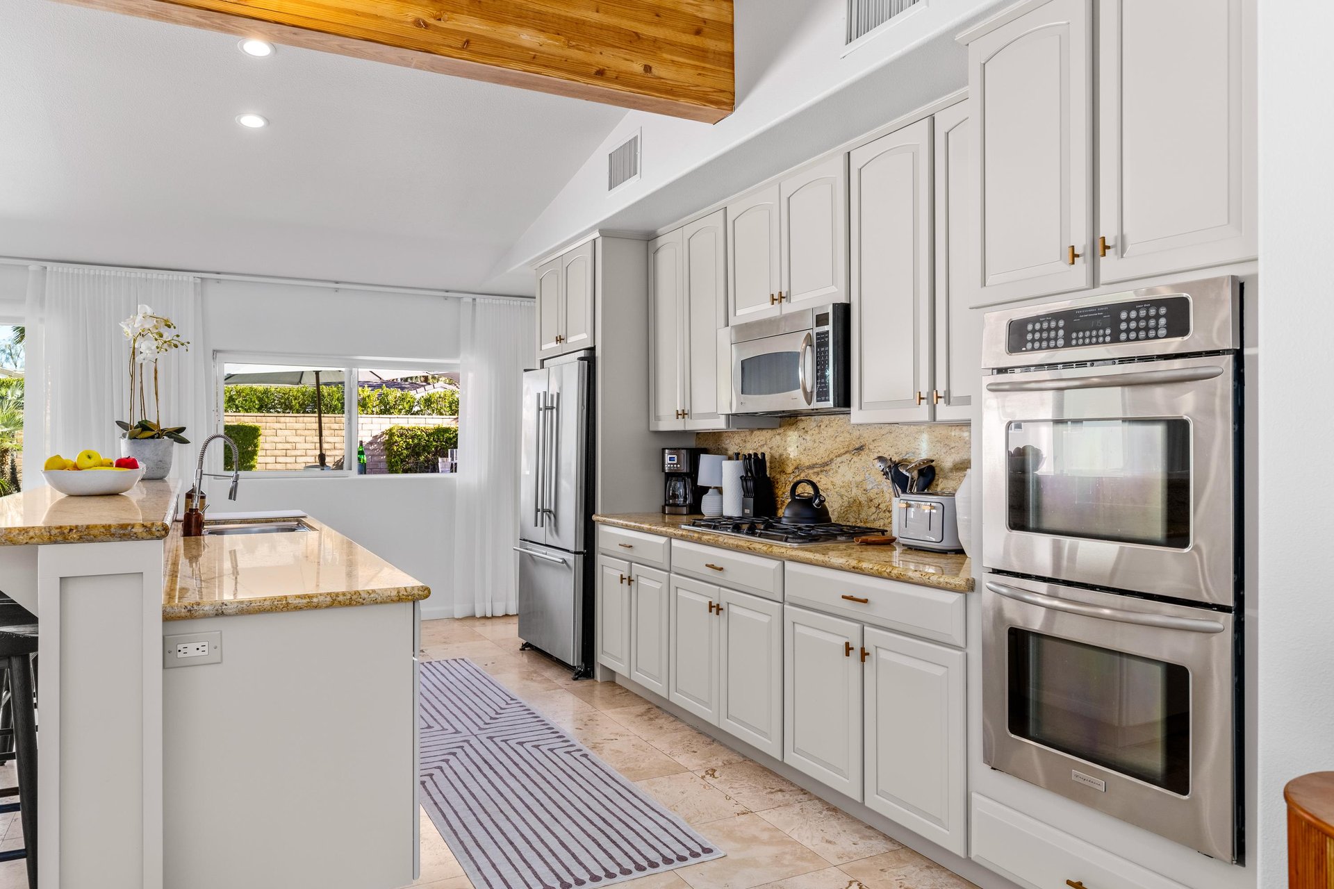 Stainless steel appliances  granite countertops