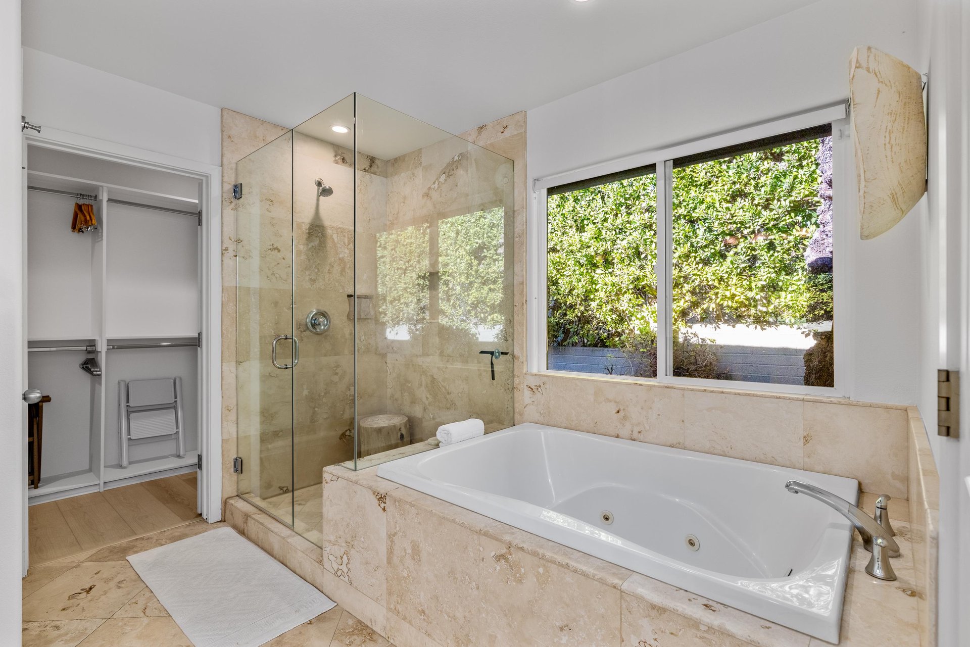 Primary bathroom with Jacuzzi tub