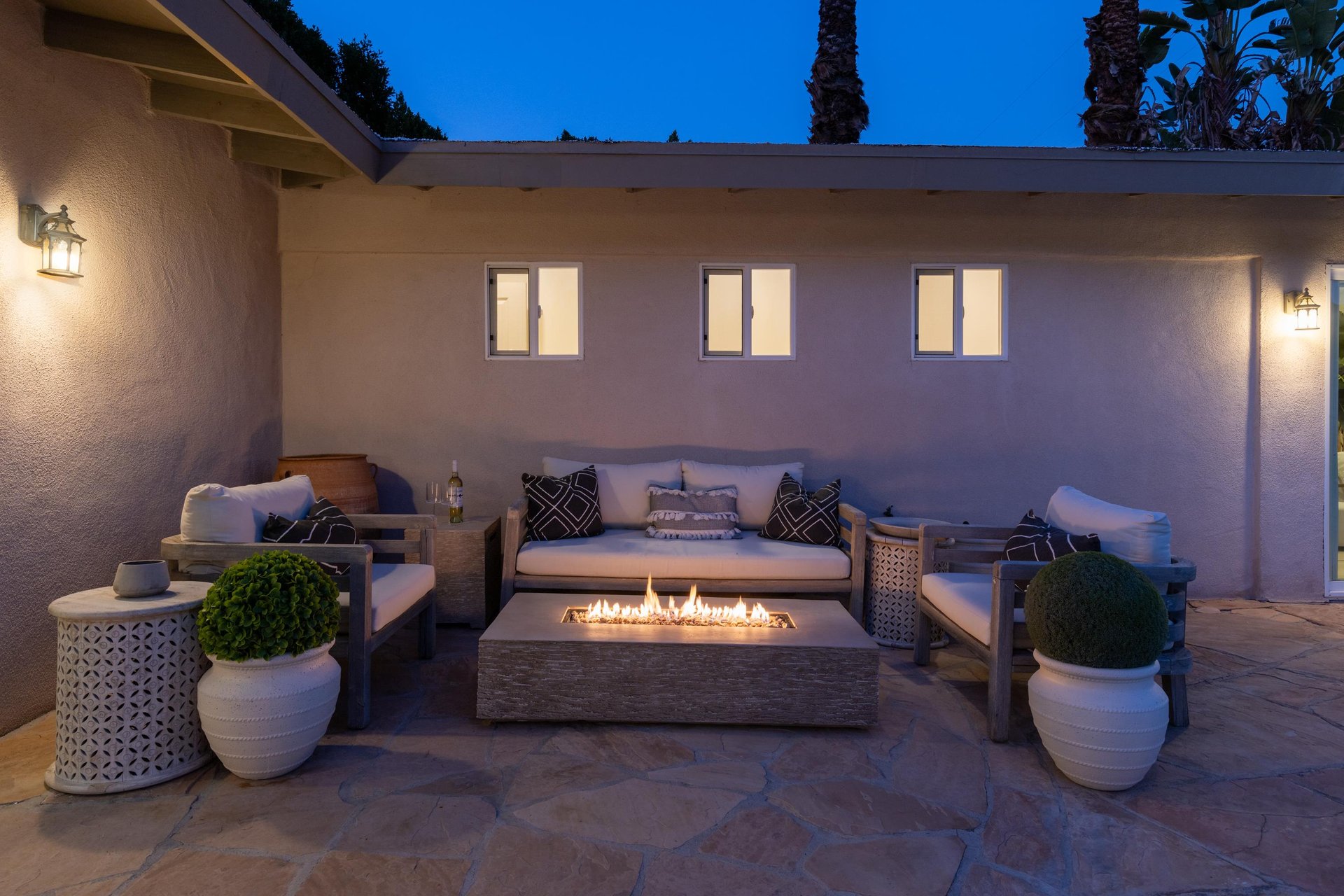 Plush seating and ambient lighting