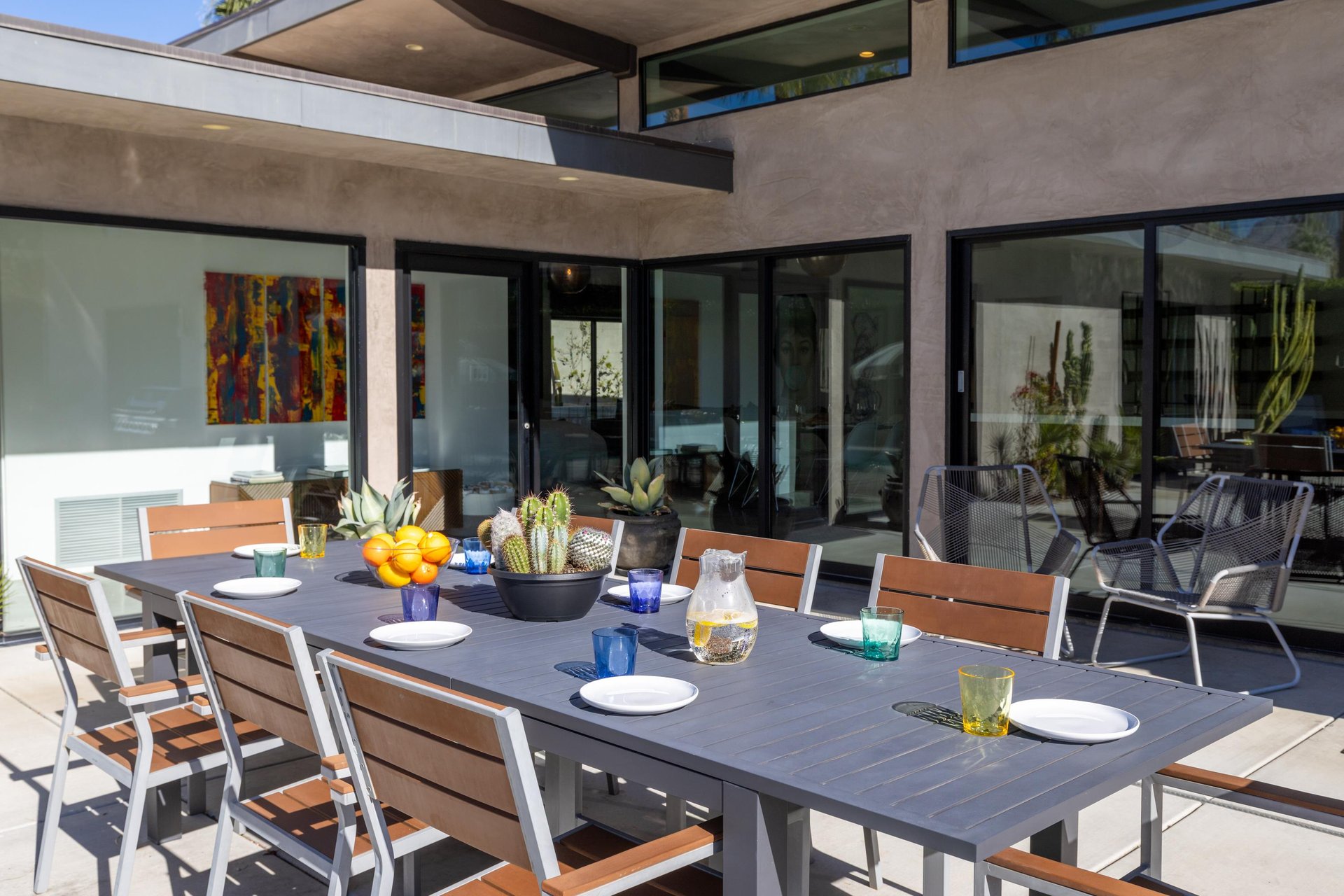 Private outdoor dining space