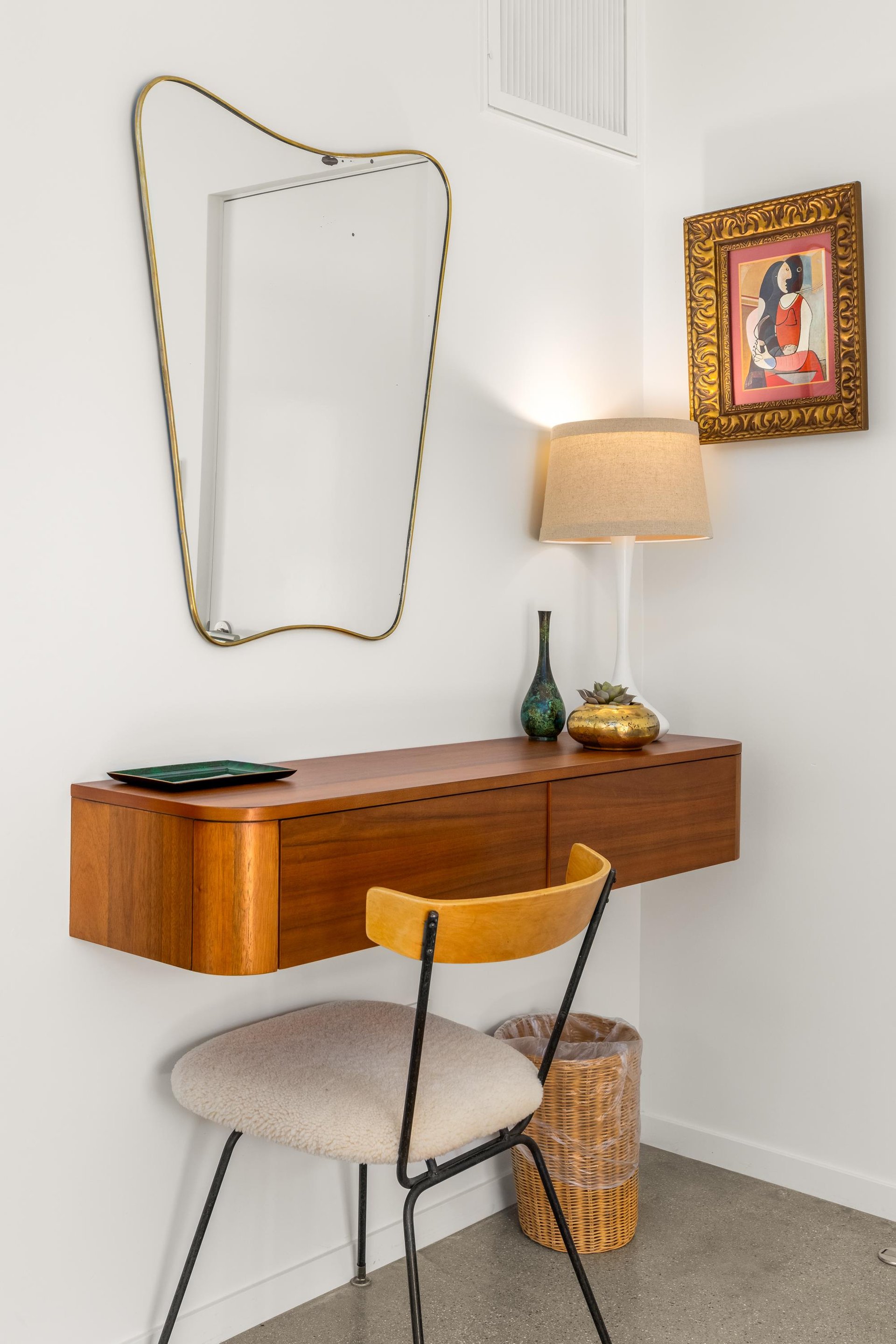 Primary bedroom stylish desk