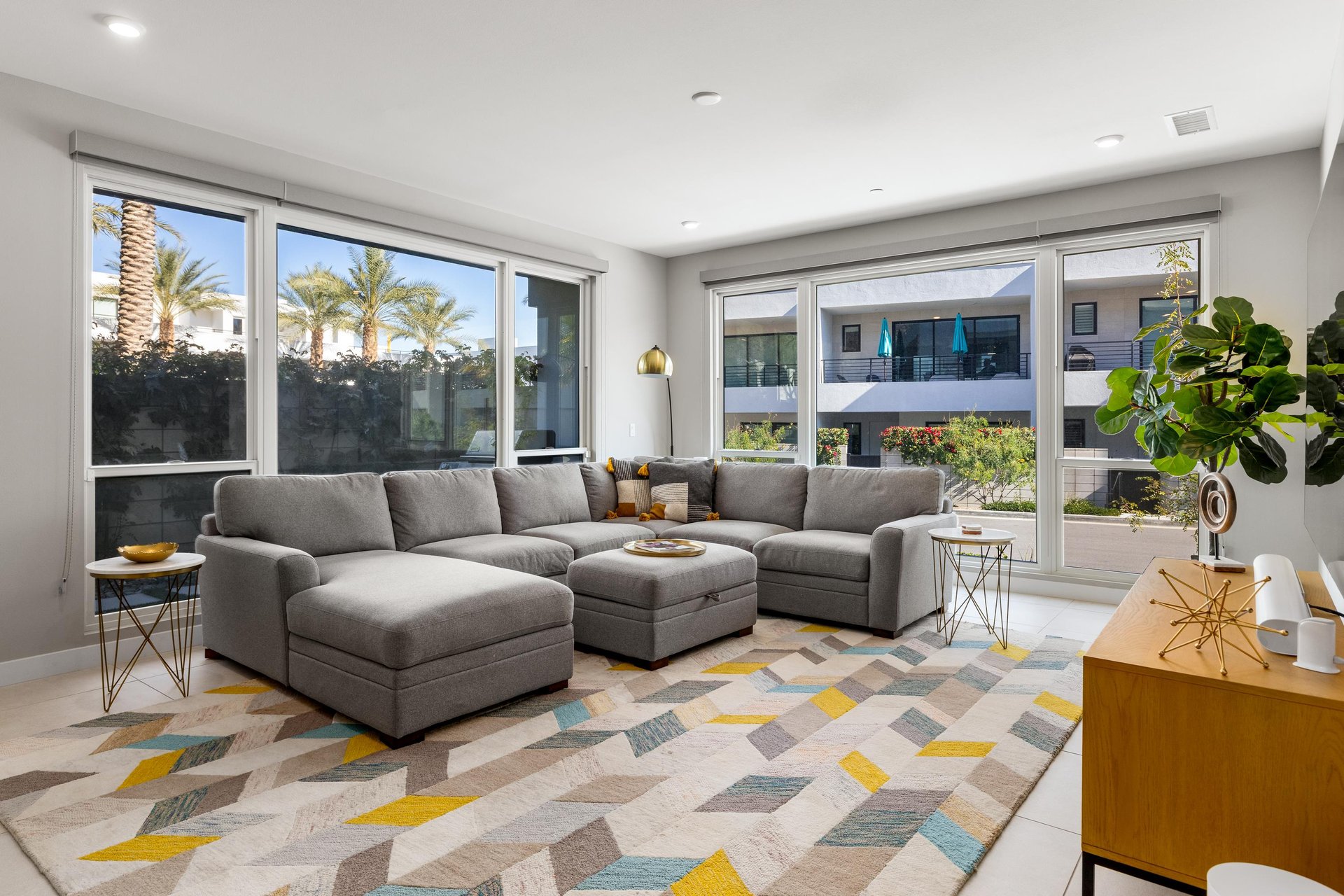 Plush sectional sofa