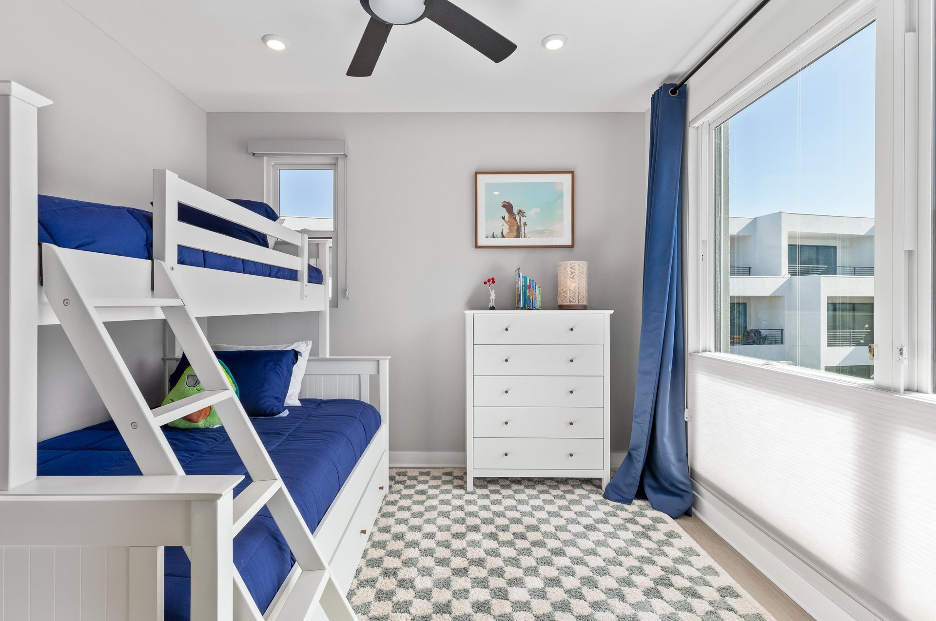 Bright bunk bedroom