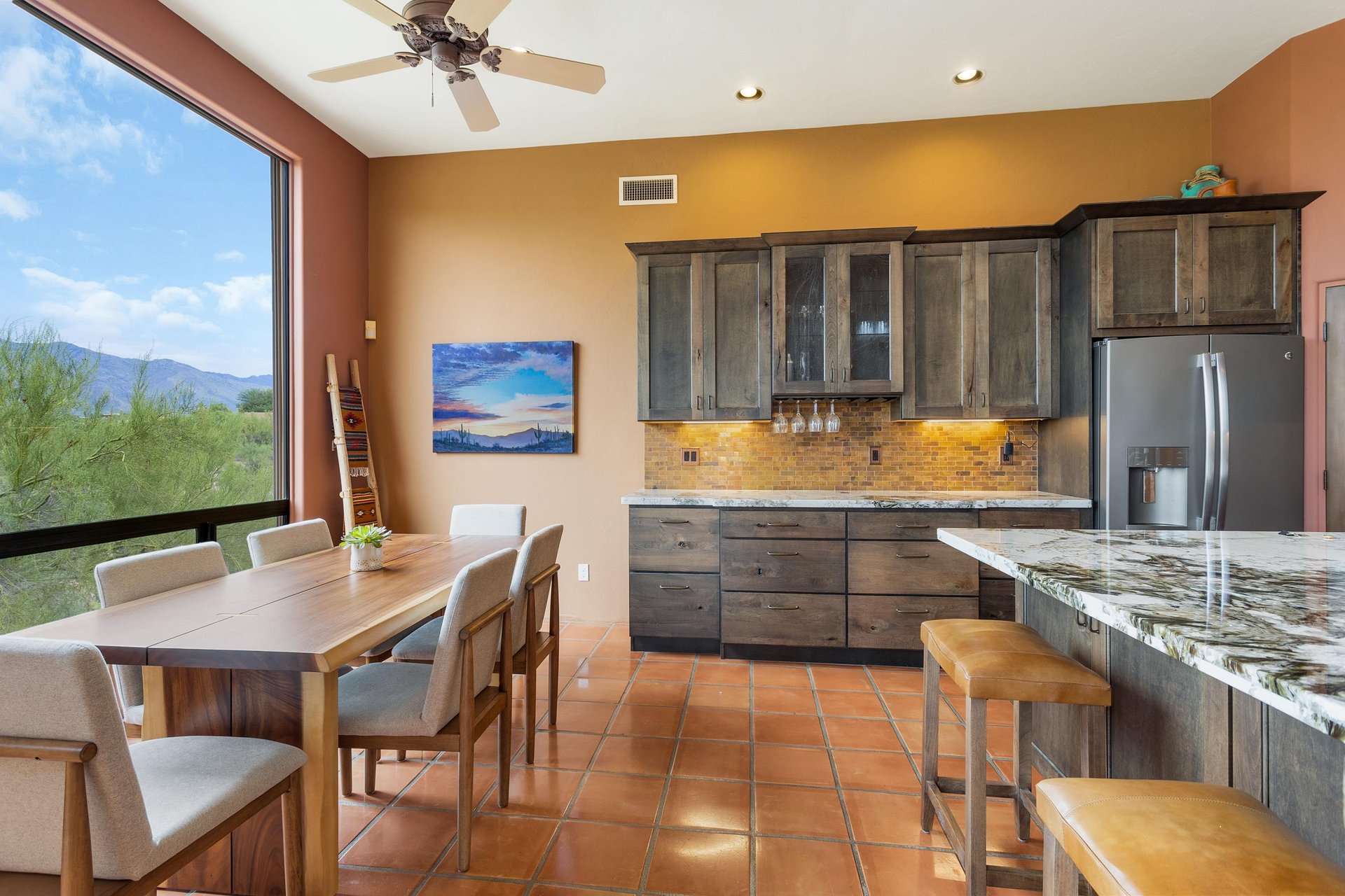Dining room area with great views