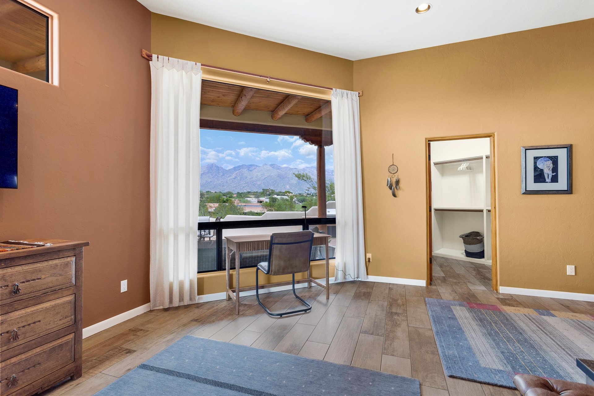 work area in master bedroom