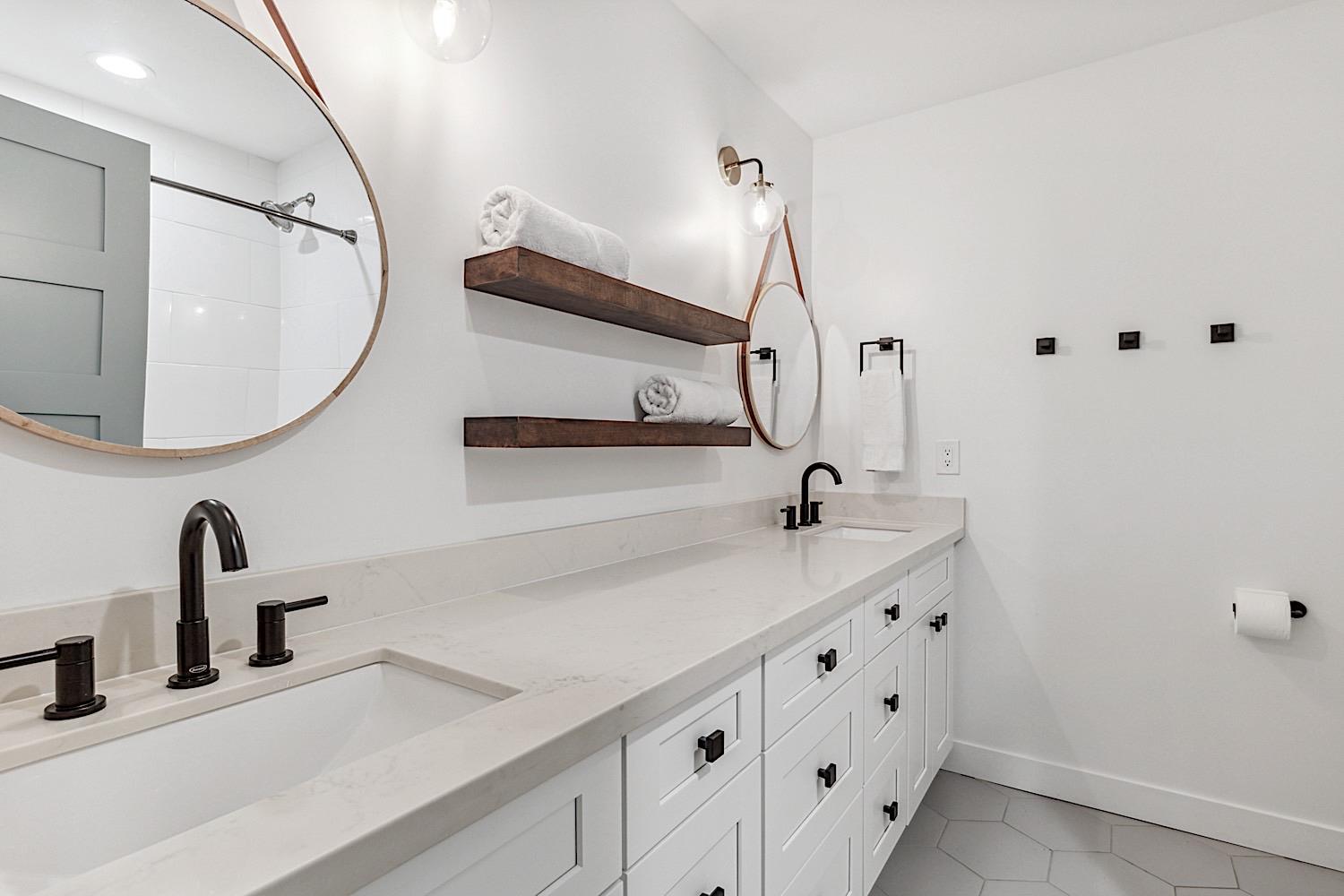 Second bathroom  tub  shower combo