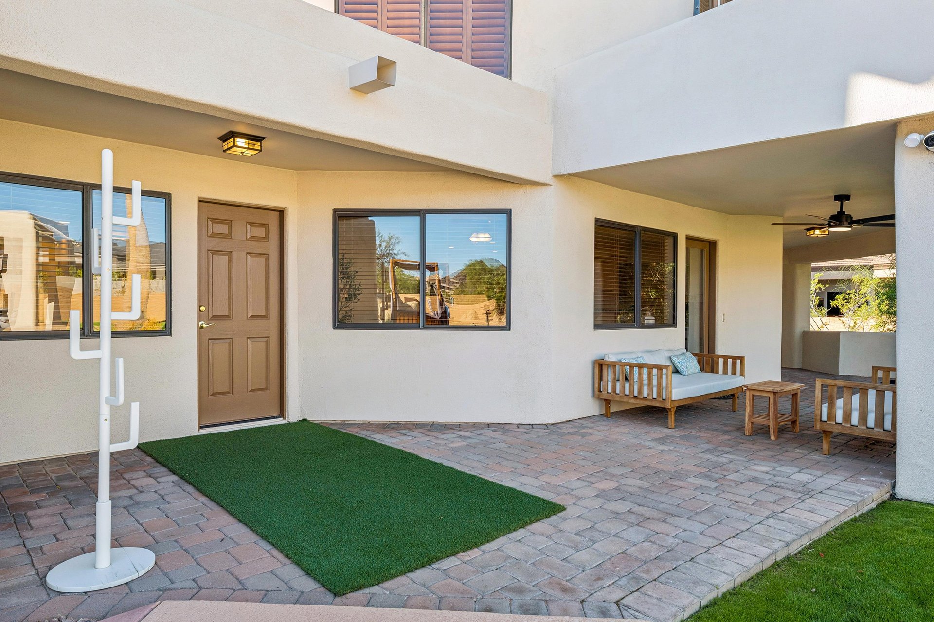 Two entrances off of the patio area.
