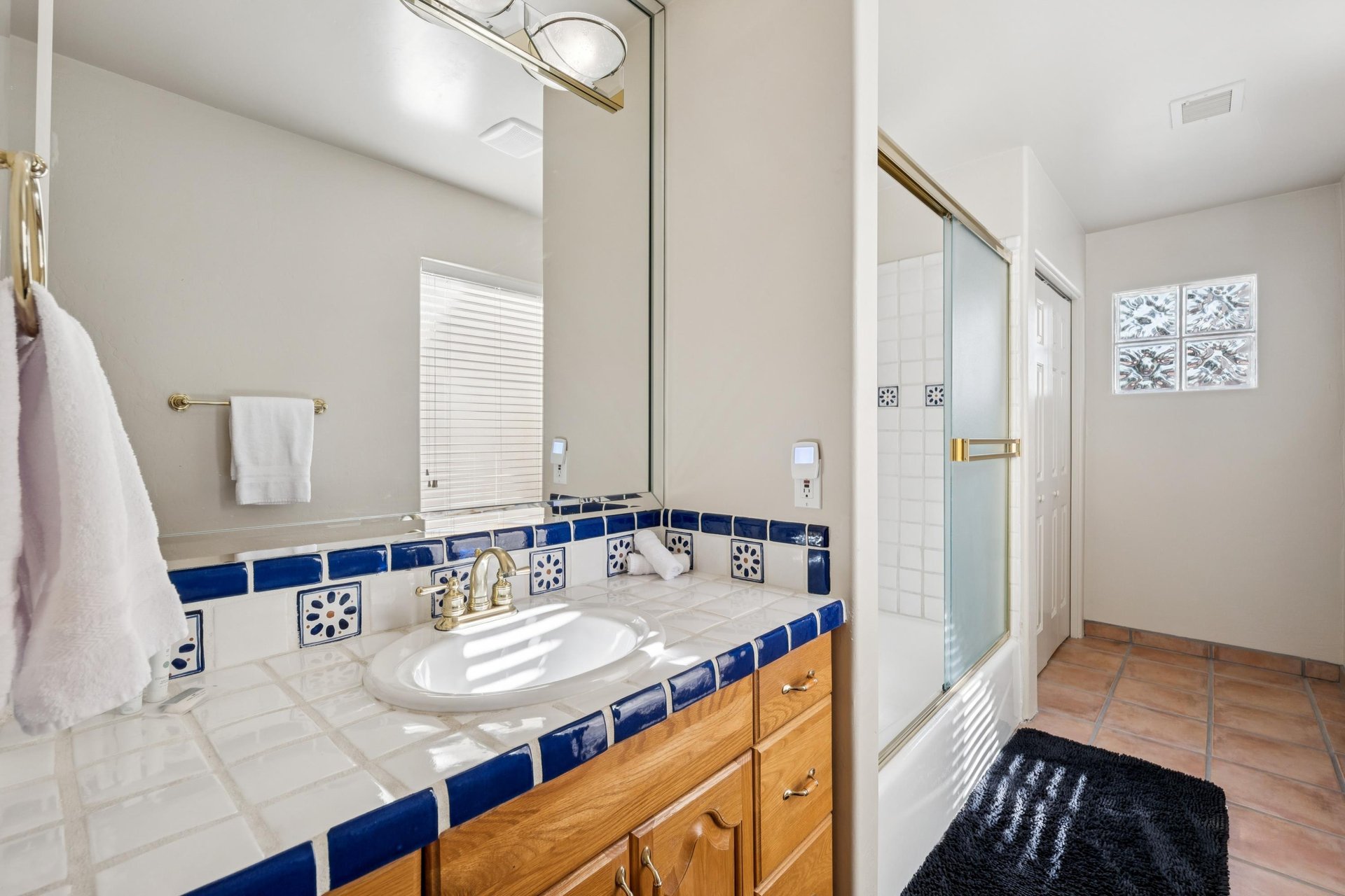 Jack and Jill bathroom with walk in shower.