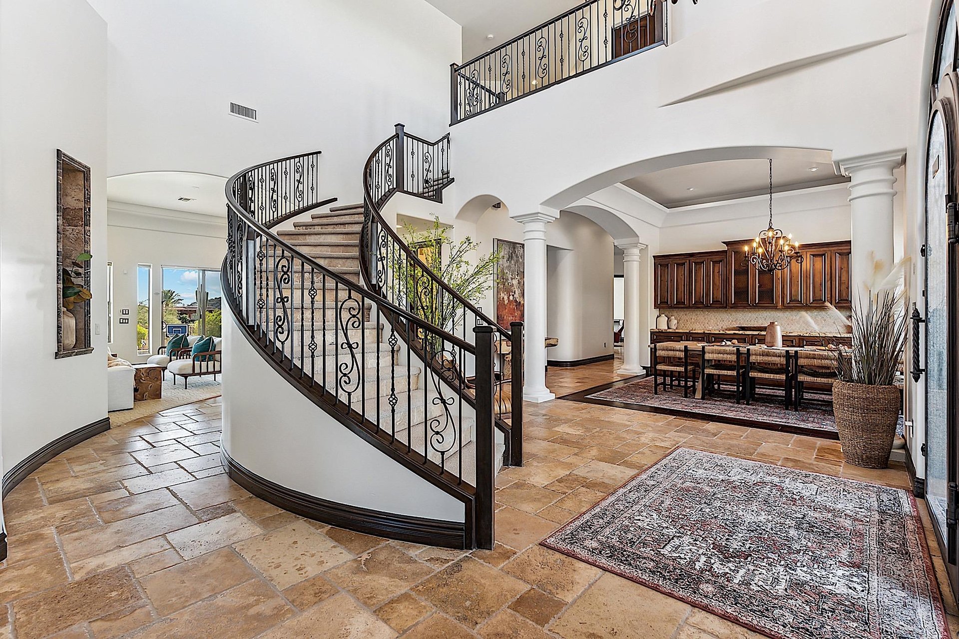 Formal entry looking to dining room
