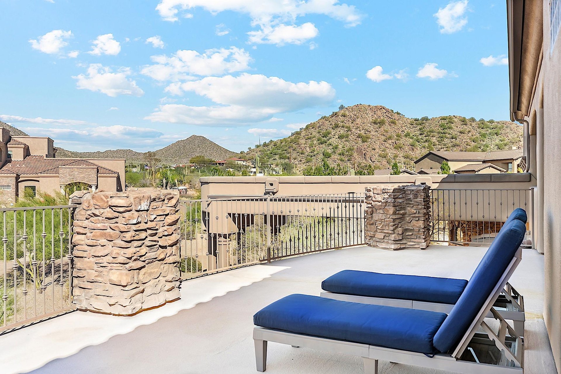West Facing Patio Shared by 3rd  4th bedrooms