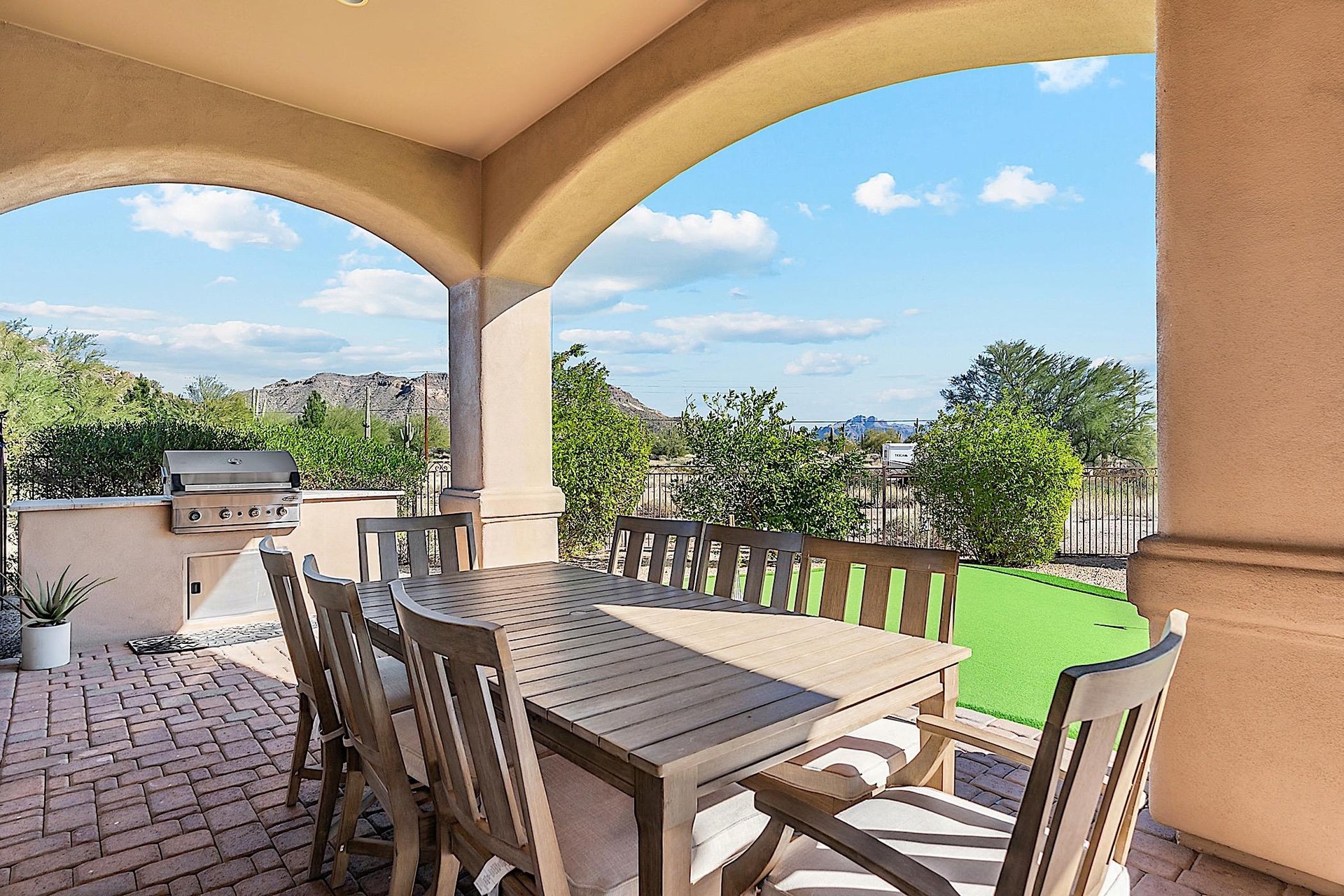 Lower Patio  BBQ Grill  Dining Table