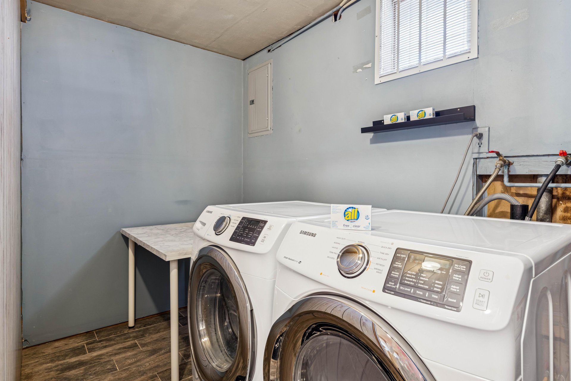 Full size washer in dryer at the property.