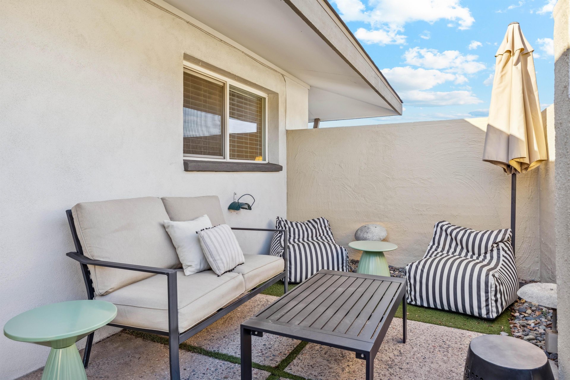 Have a cup of coffee in our private front patio.