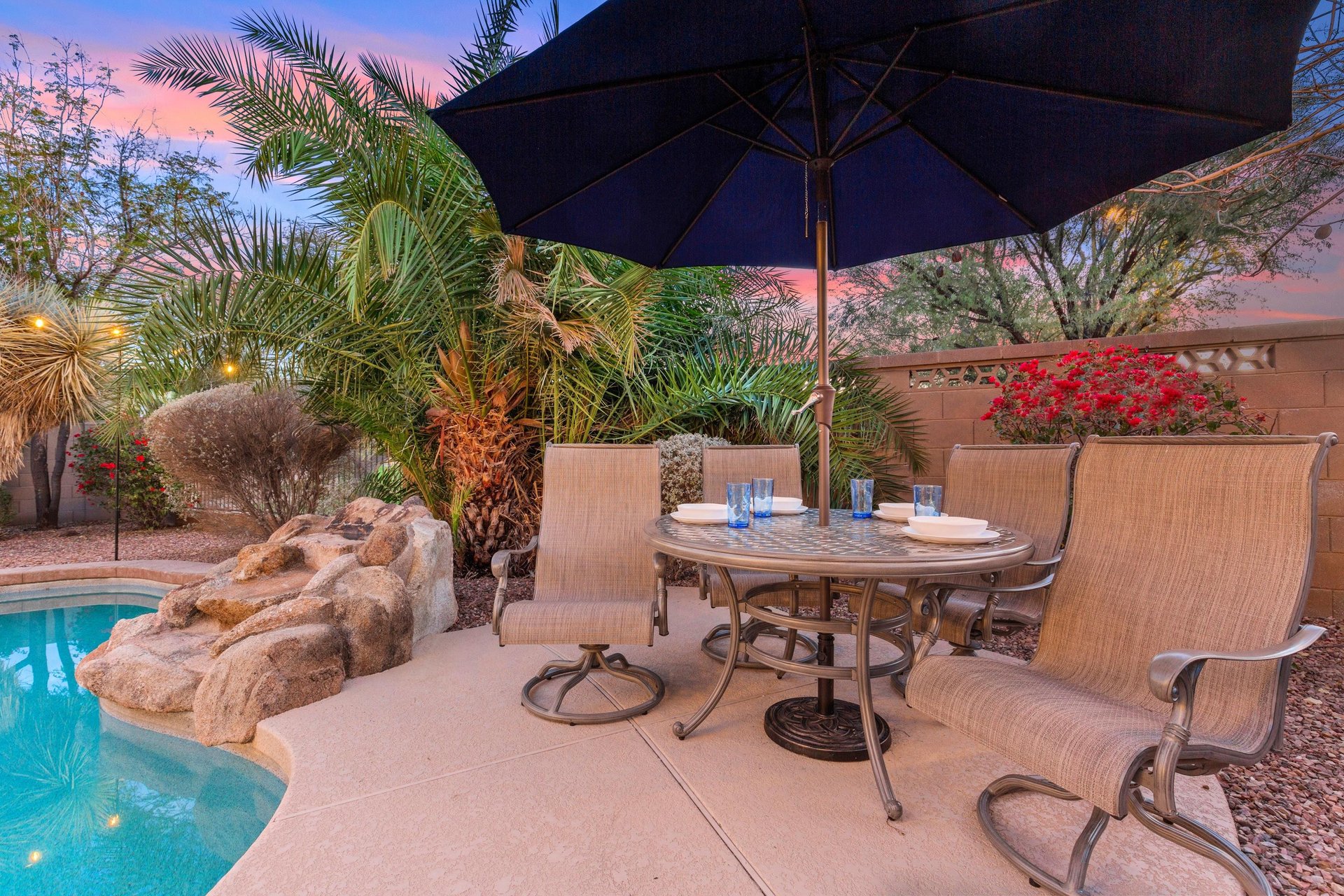 Outdoor dining table  Seats 4