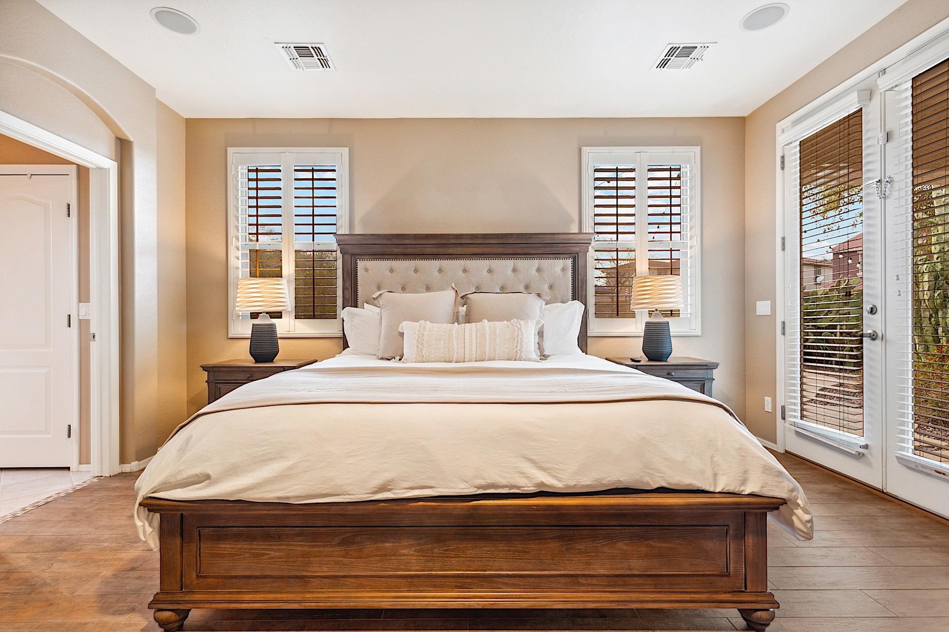 Master bedroom  kingsized bed