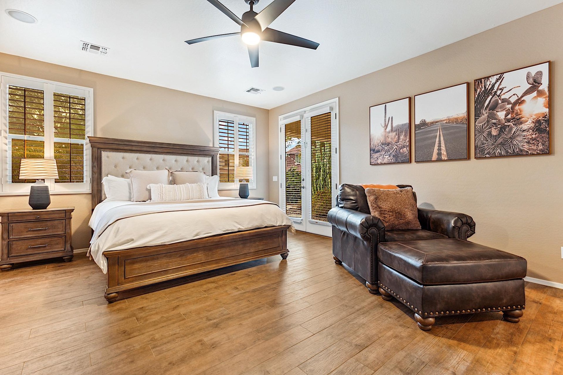 Master bedroom  kingsized bed