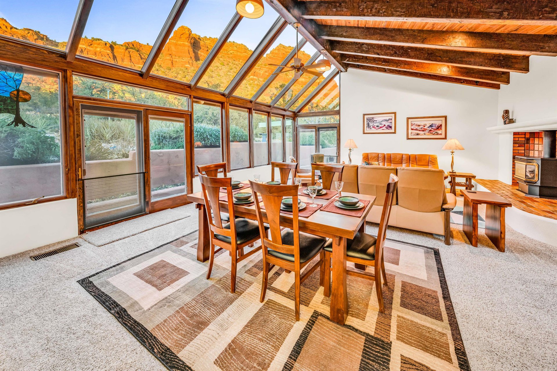 Glowing Red Rocks At Sunset