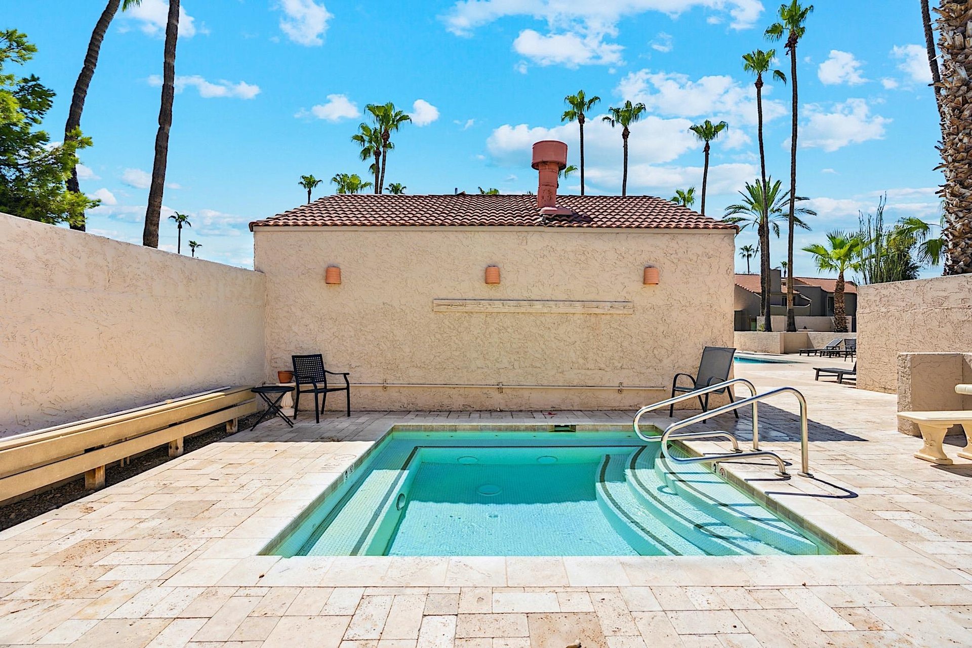 Take a soak in the community spa