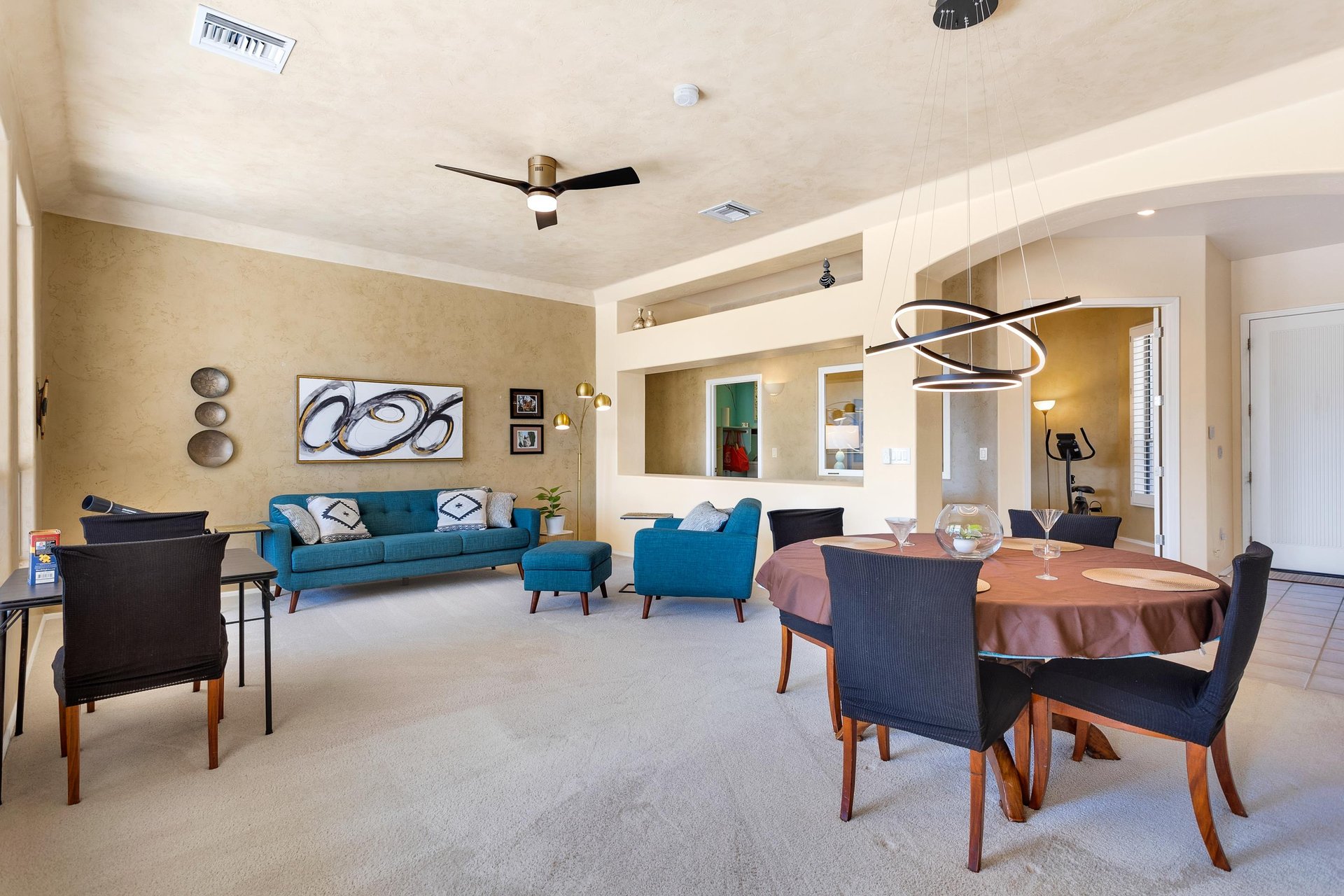 formal living and dining room