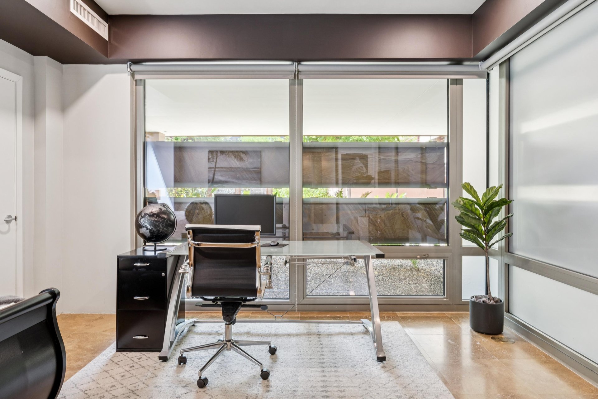 Desk area in bedroom