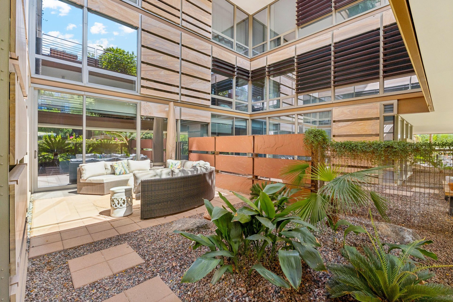 Back Patio with seating.