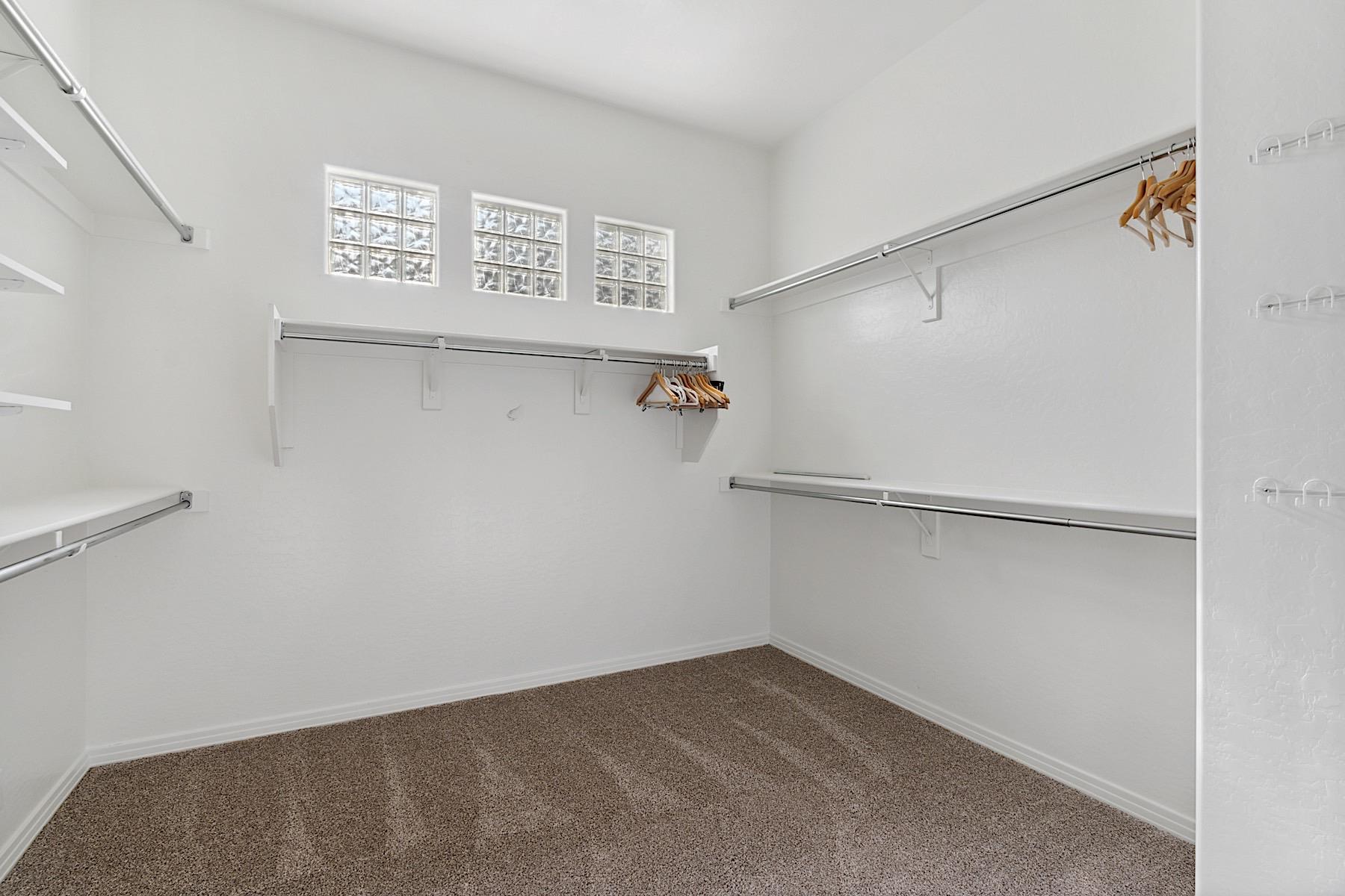 Inside of each closet