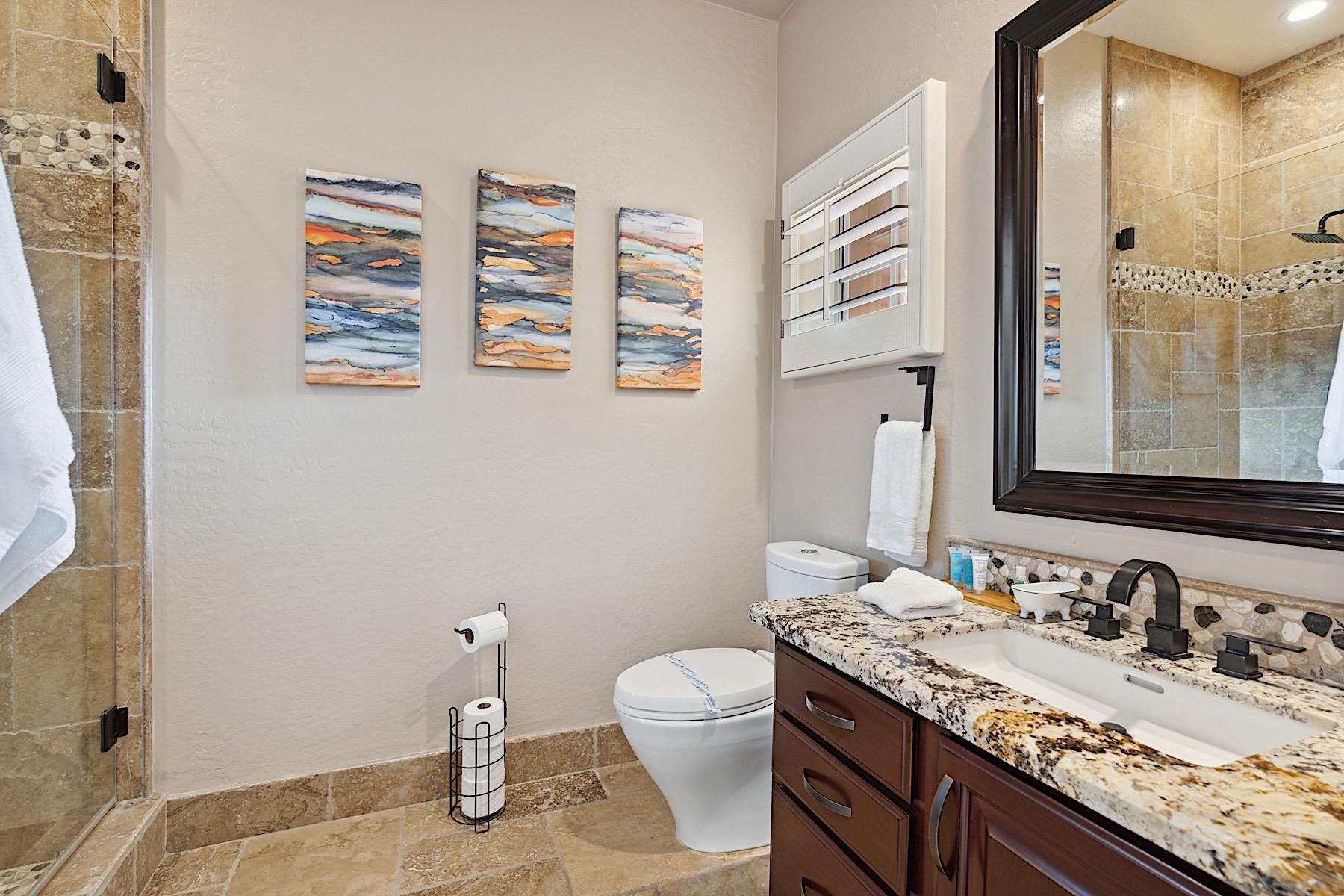 Second bathroom attached to second bedroom