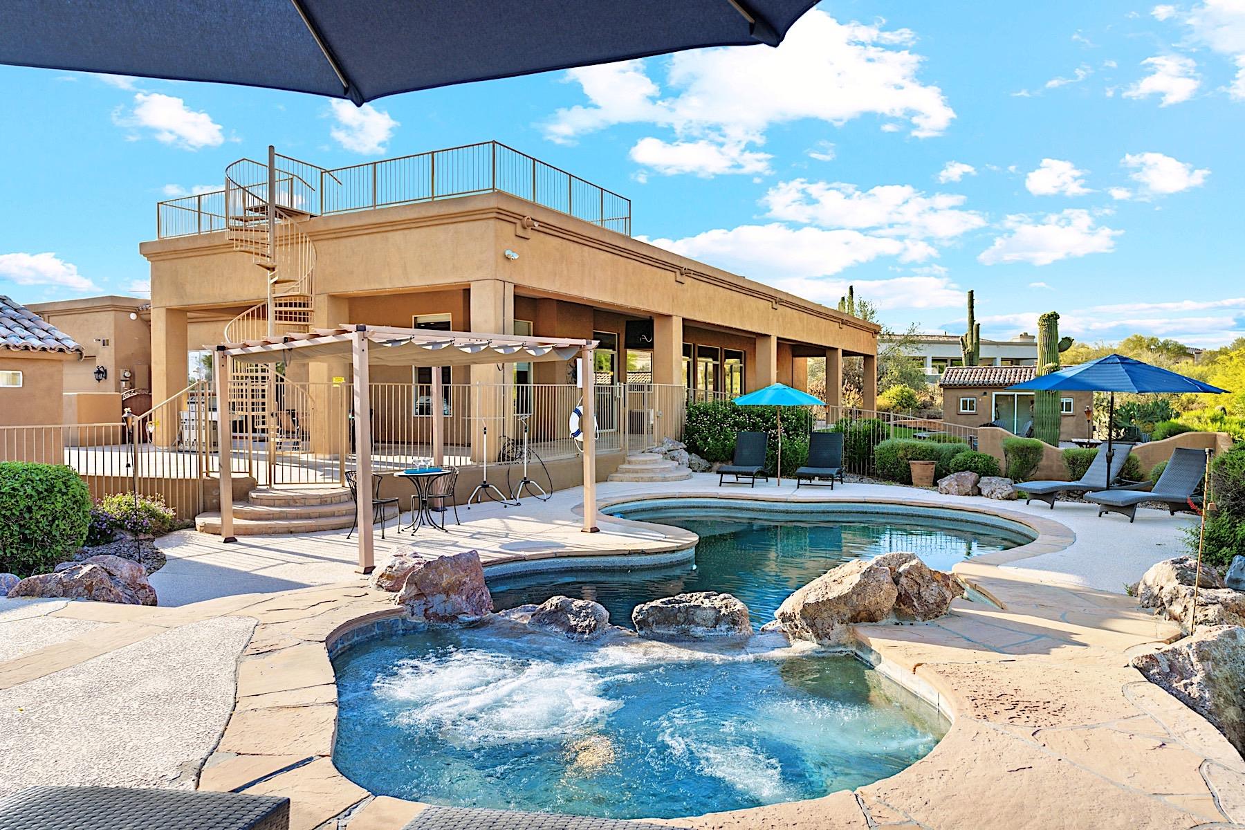 Sparkling heated pool  spa