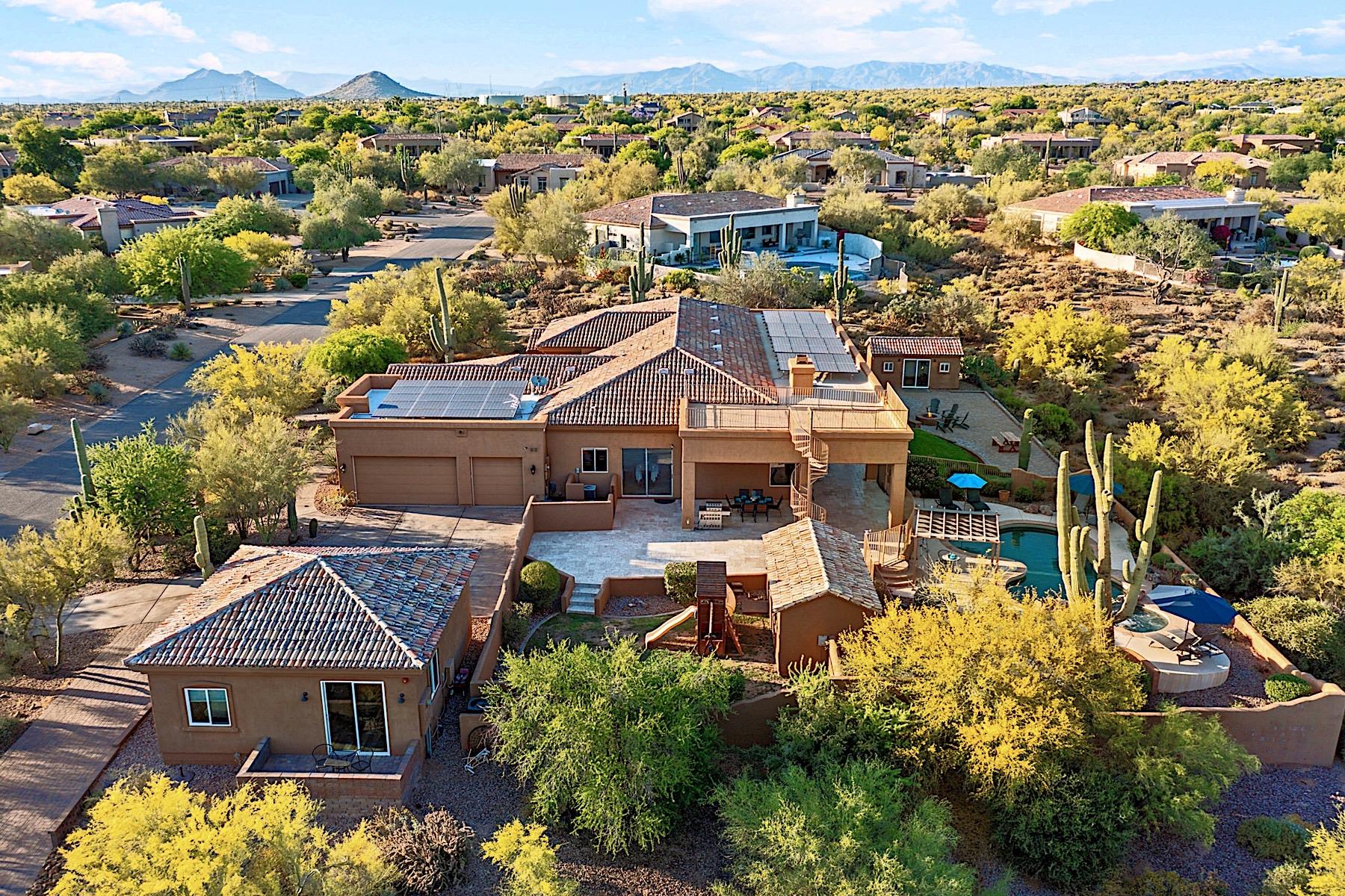 Drone photo of the home