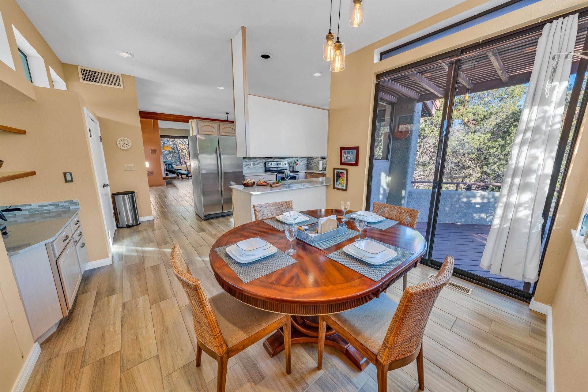 Breakfast Dining Area With Access to Deck