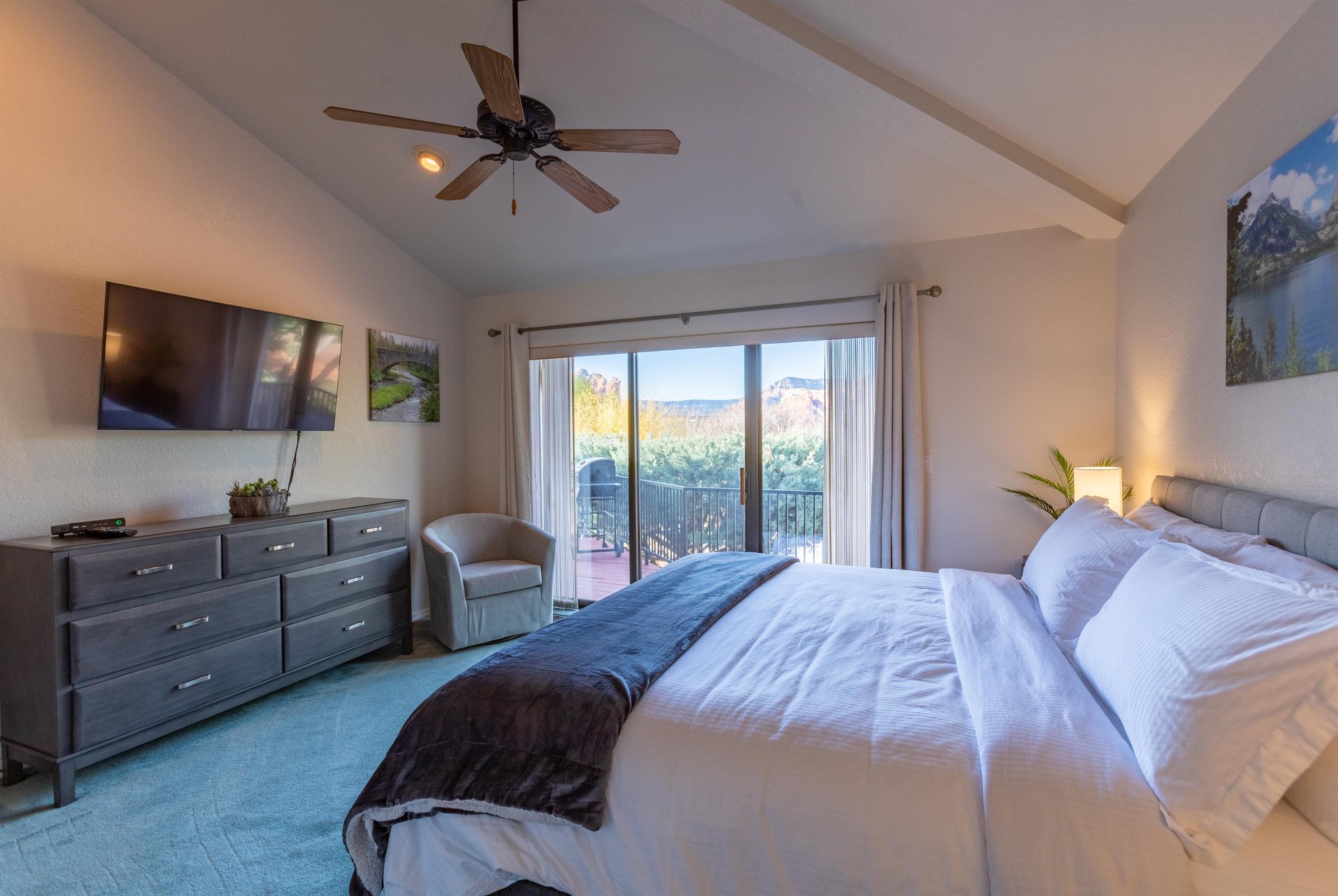 Master Bedroom With Access To Deck