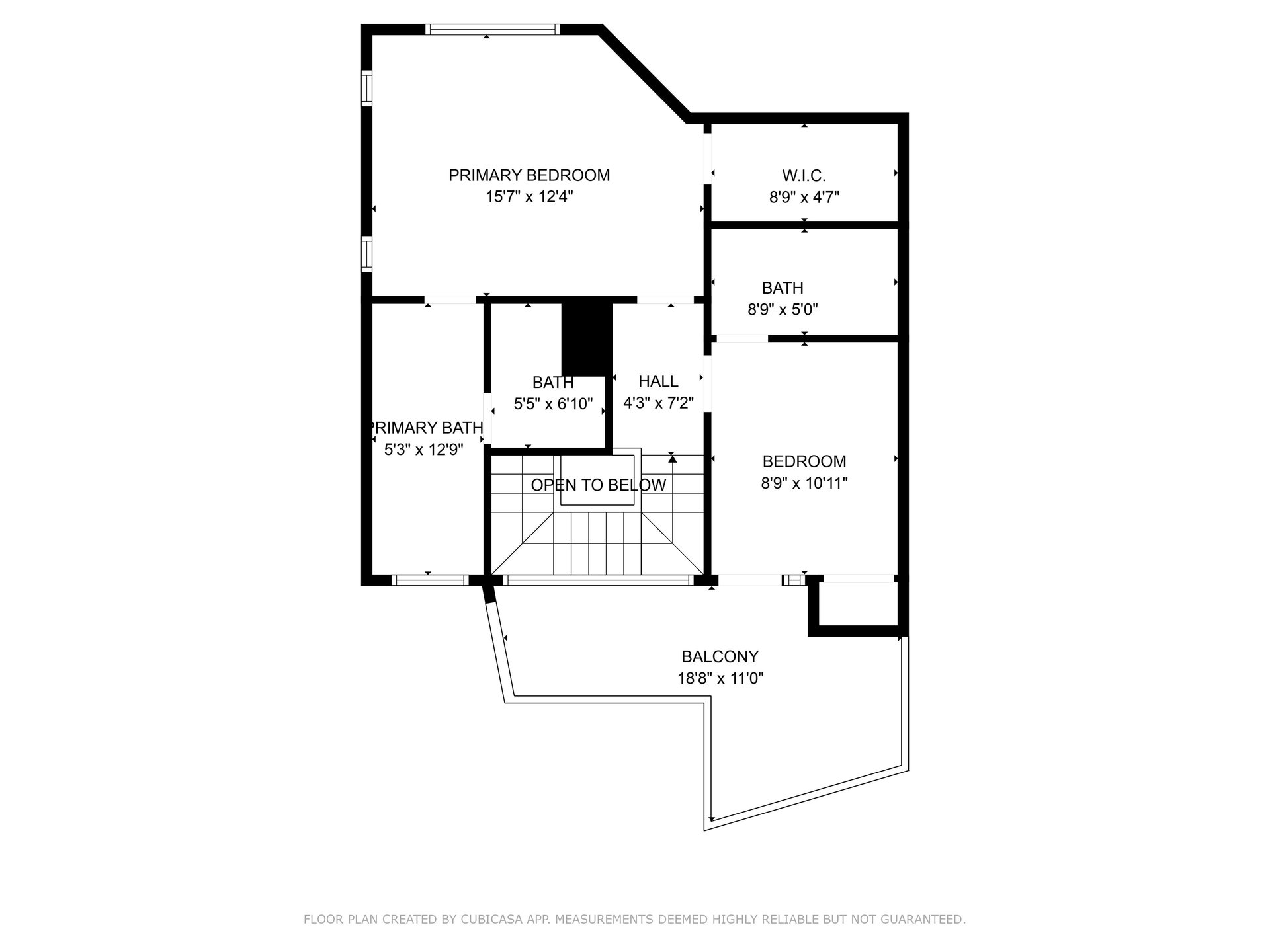 Upstairs floorplan