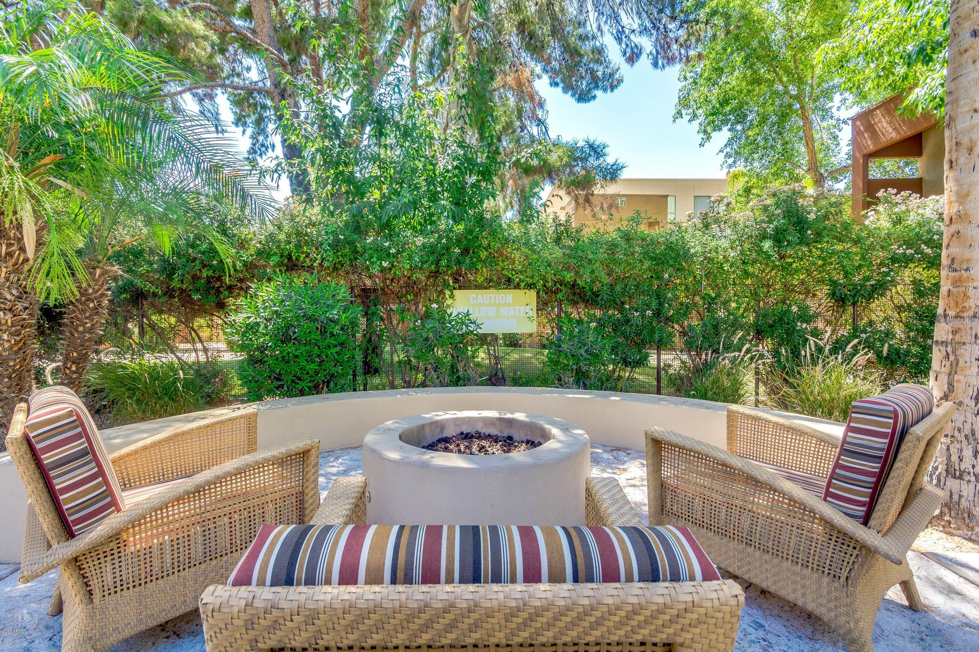 Fire pit lounge area