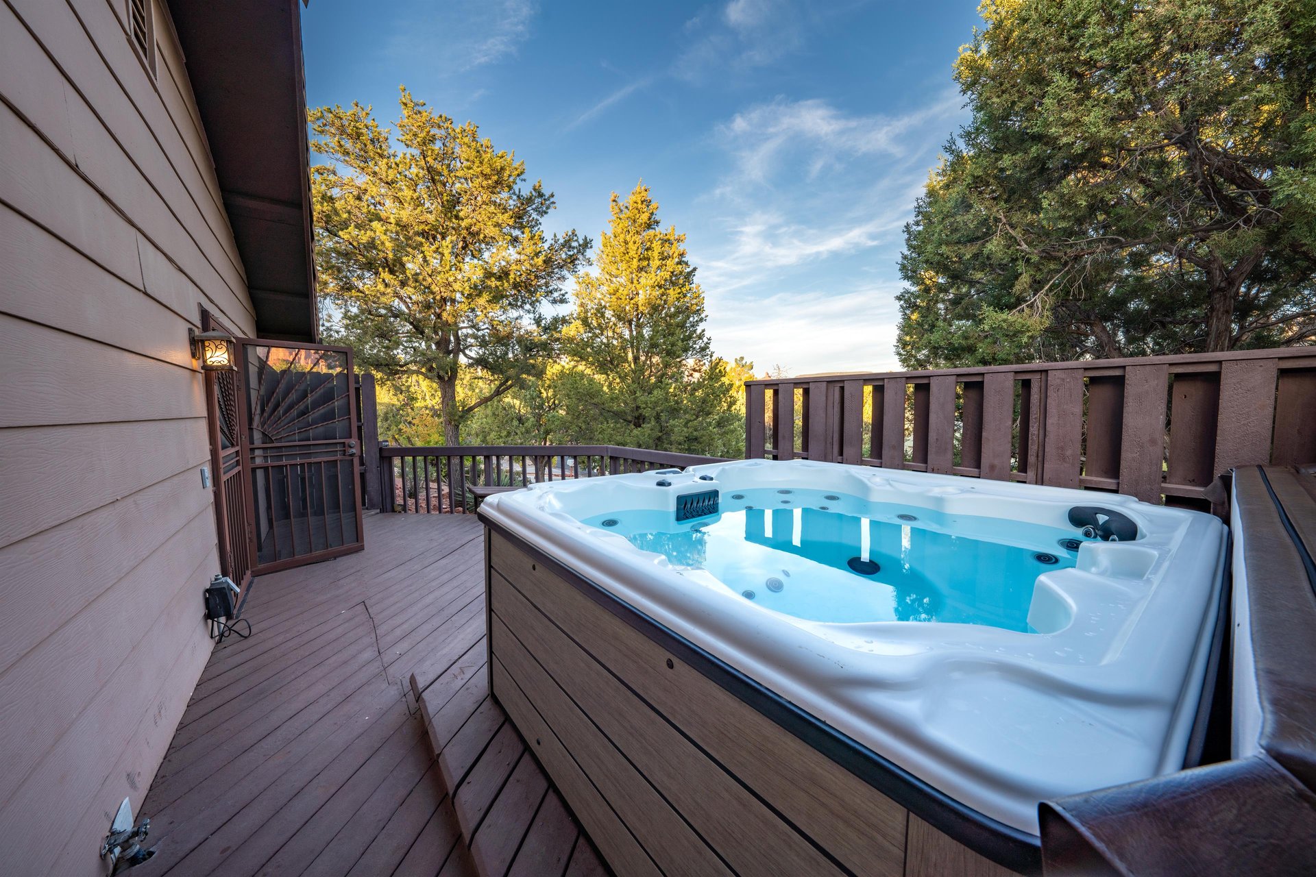 Jacuzzi That is Off The Master Bedroom