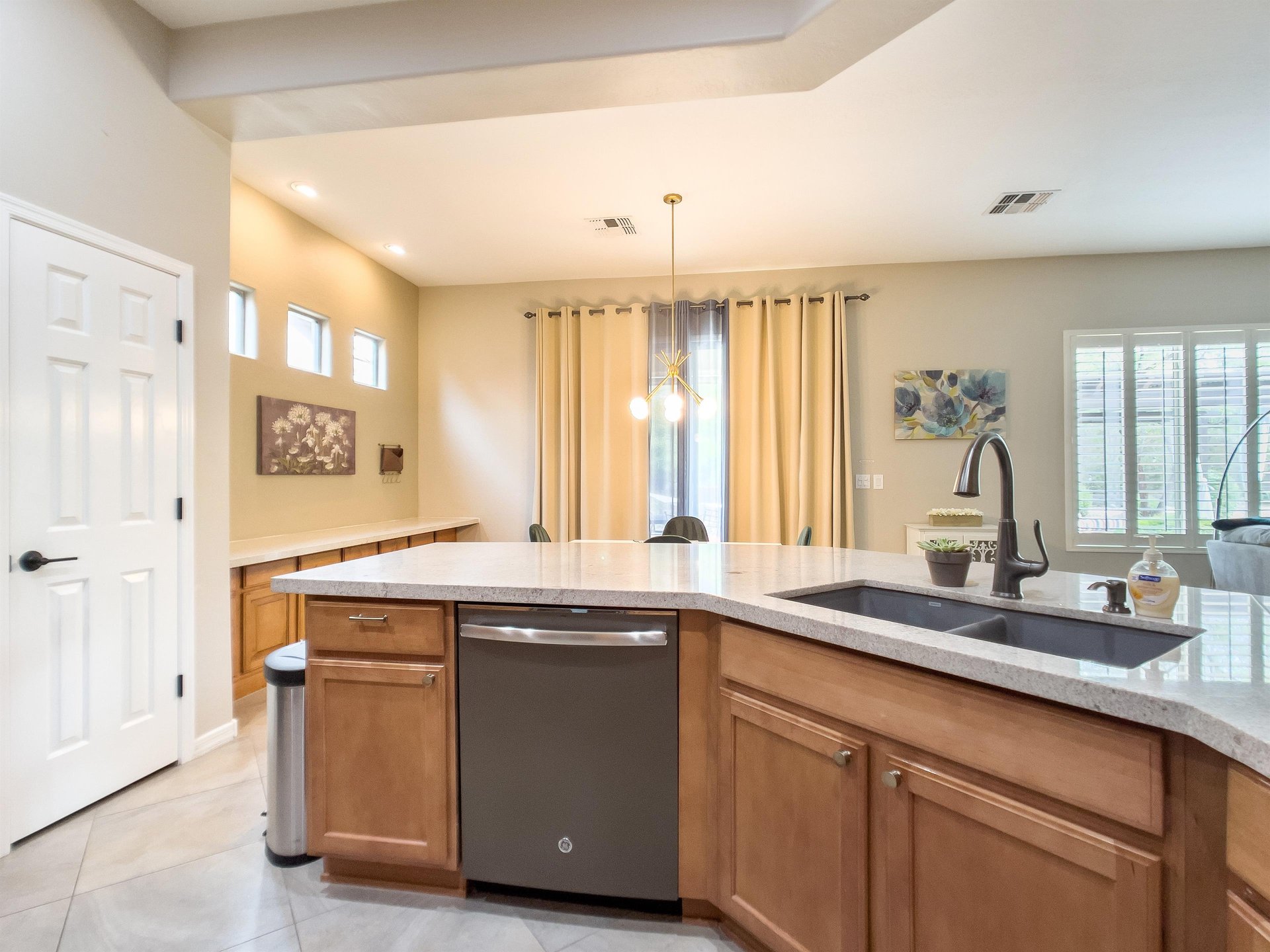 Kitchen view toward the dining area