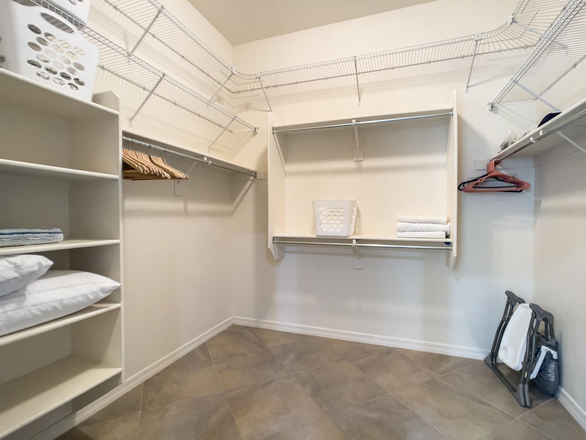 Generous master closet