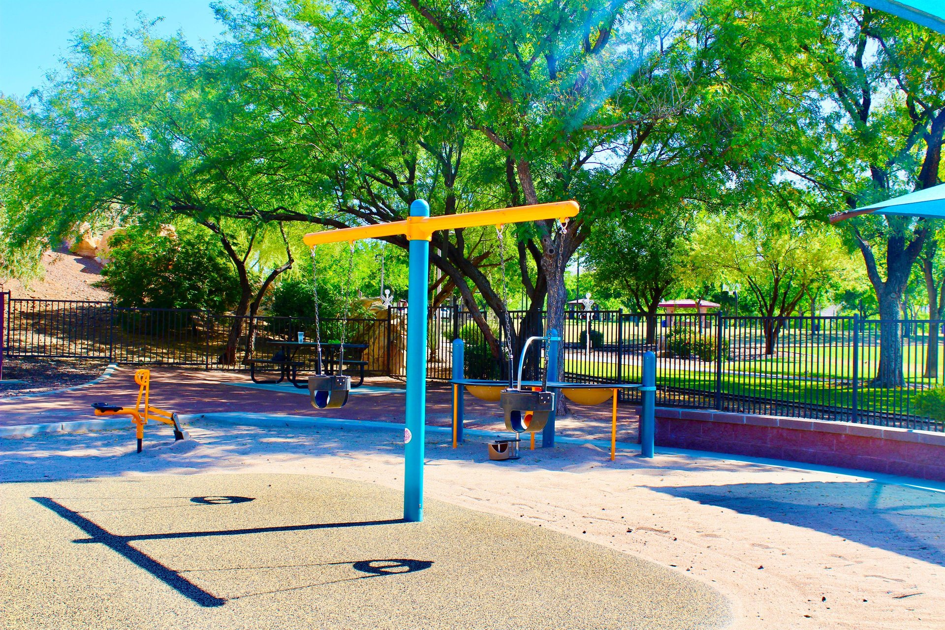 Lots of jungle gym playground space