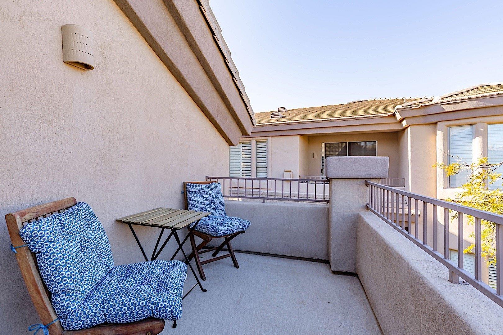 Patio off master bedroom for morning coffee