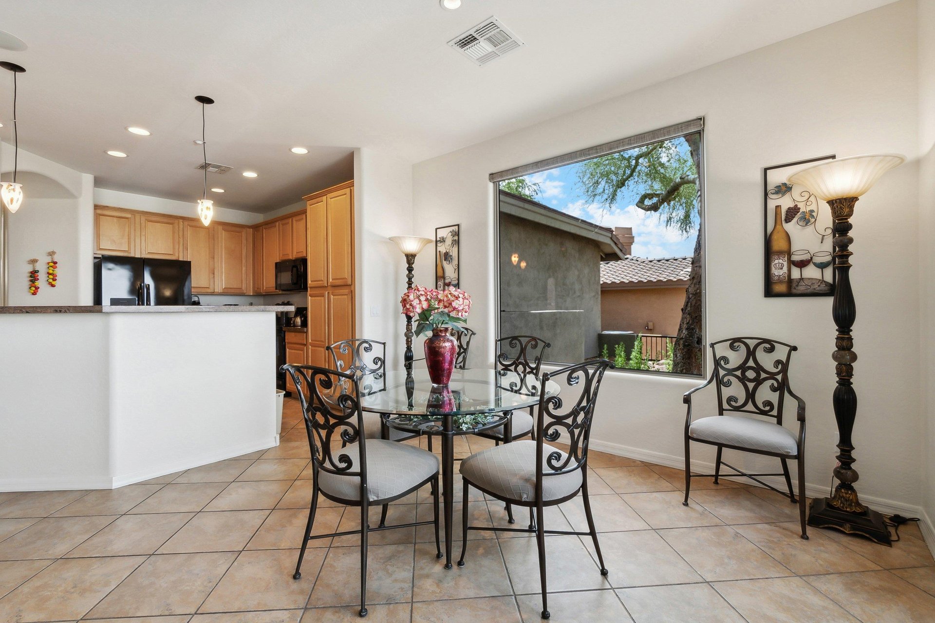 Dining table with seating for up to 6