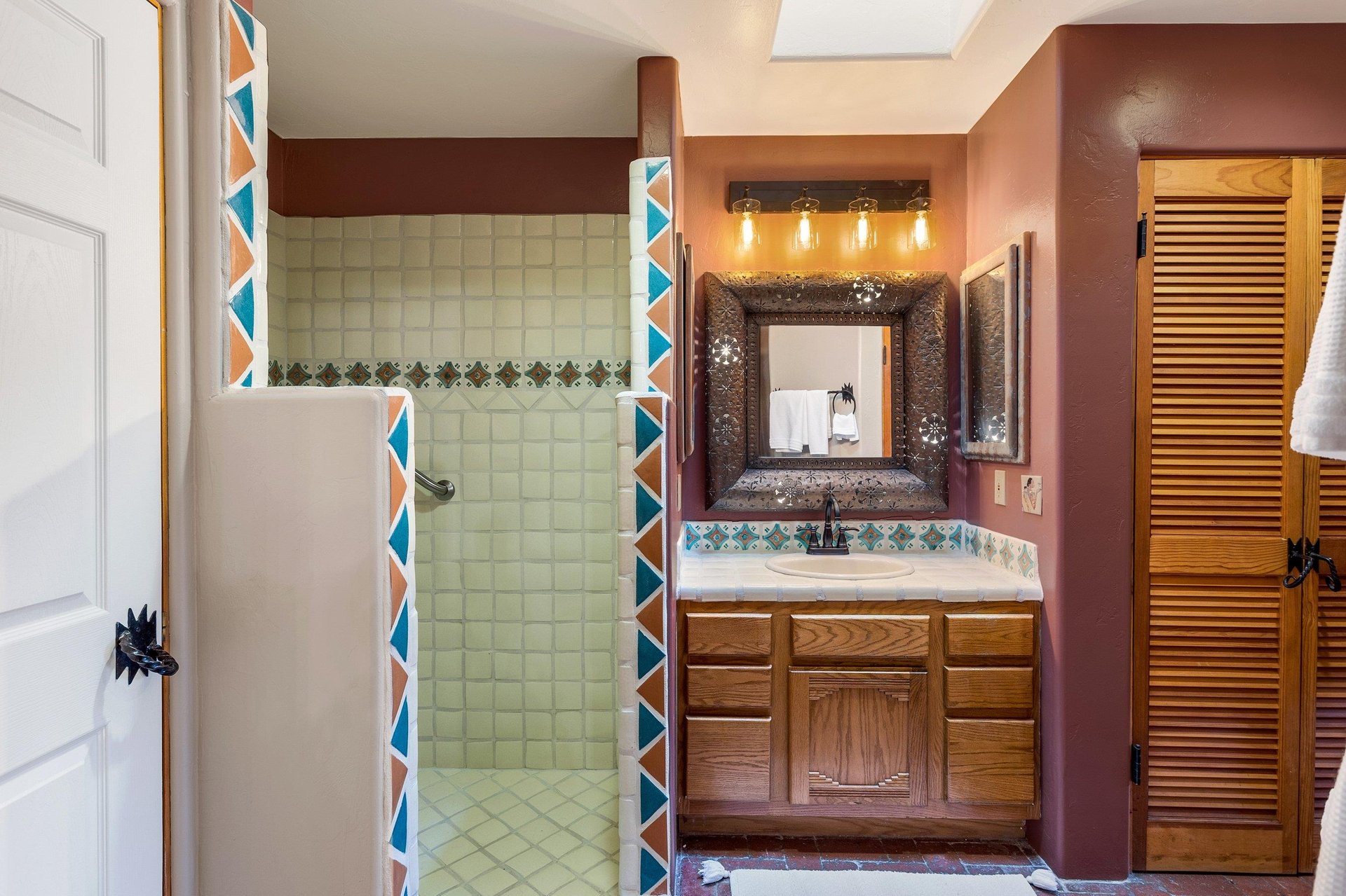 Bath area with walk in shower