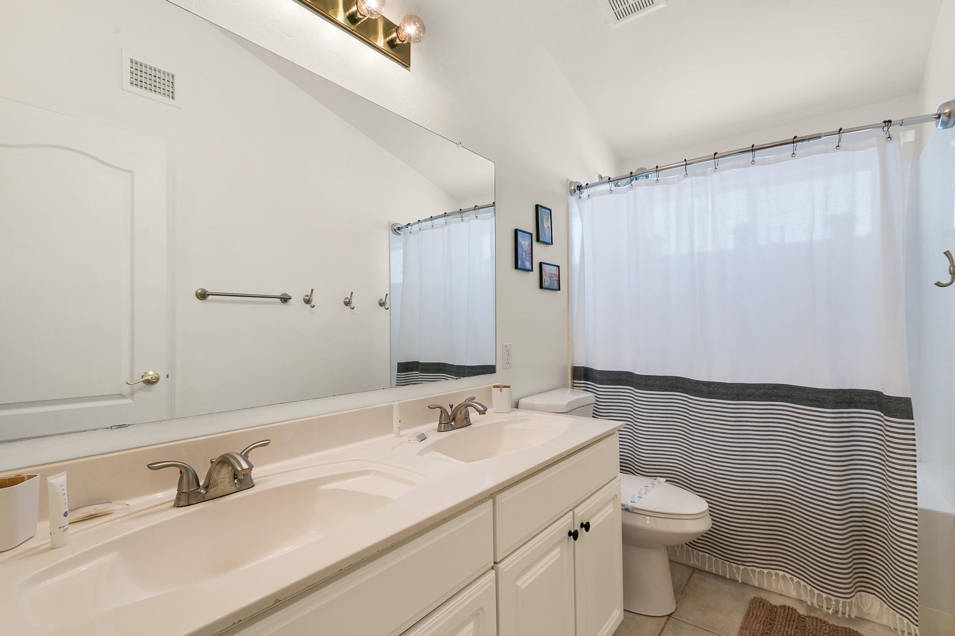 Secondary bathroom dual sinks