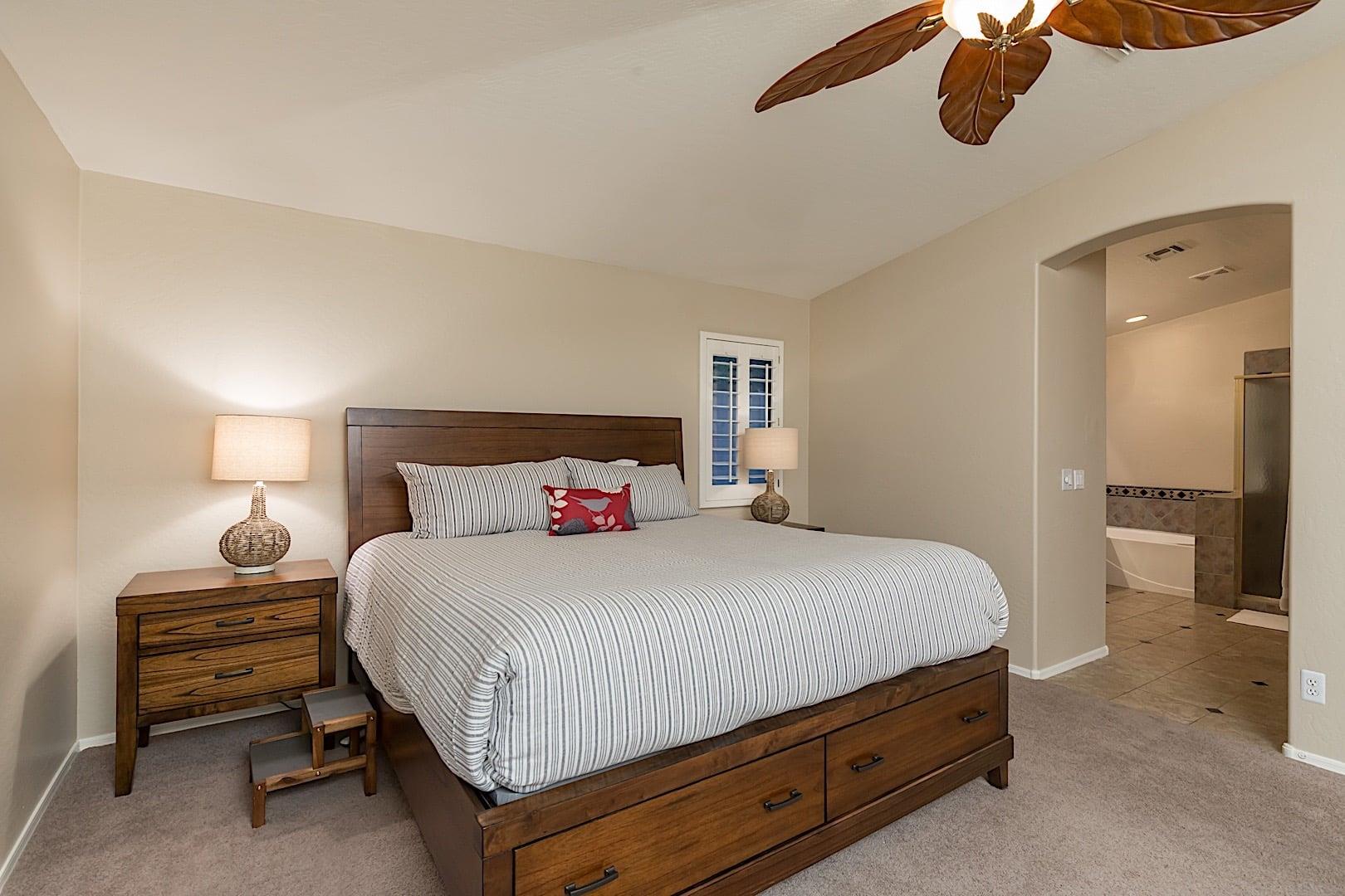 Nightstands and reading lamps for both sides