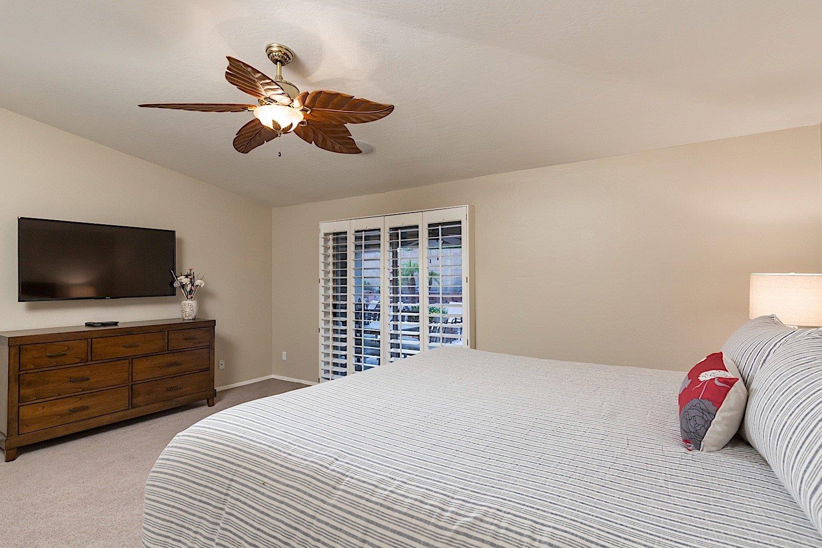 Access to backyard from master bedroom