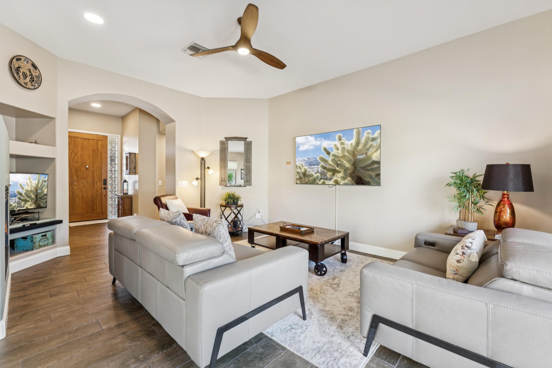 Relax in style with powerreclining seating in the living room