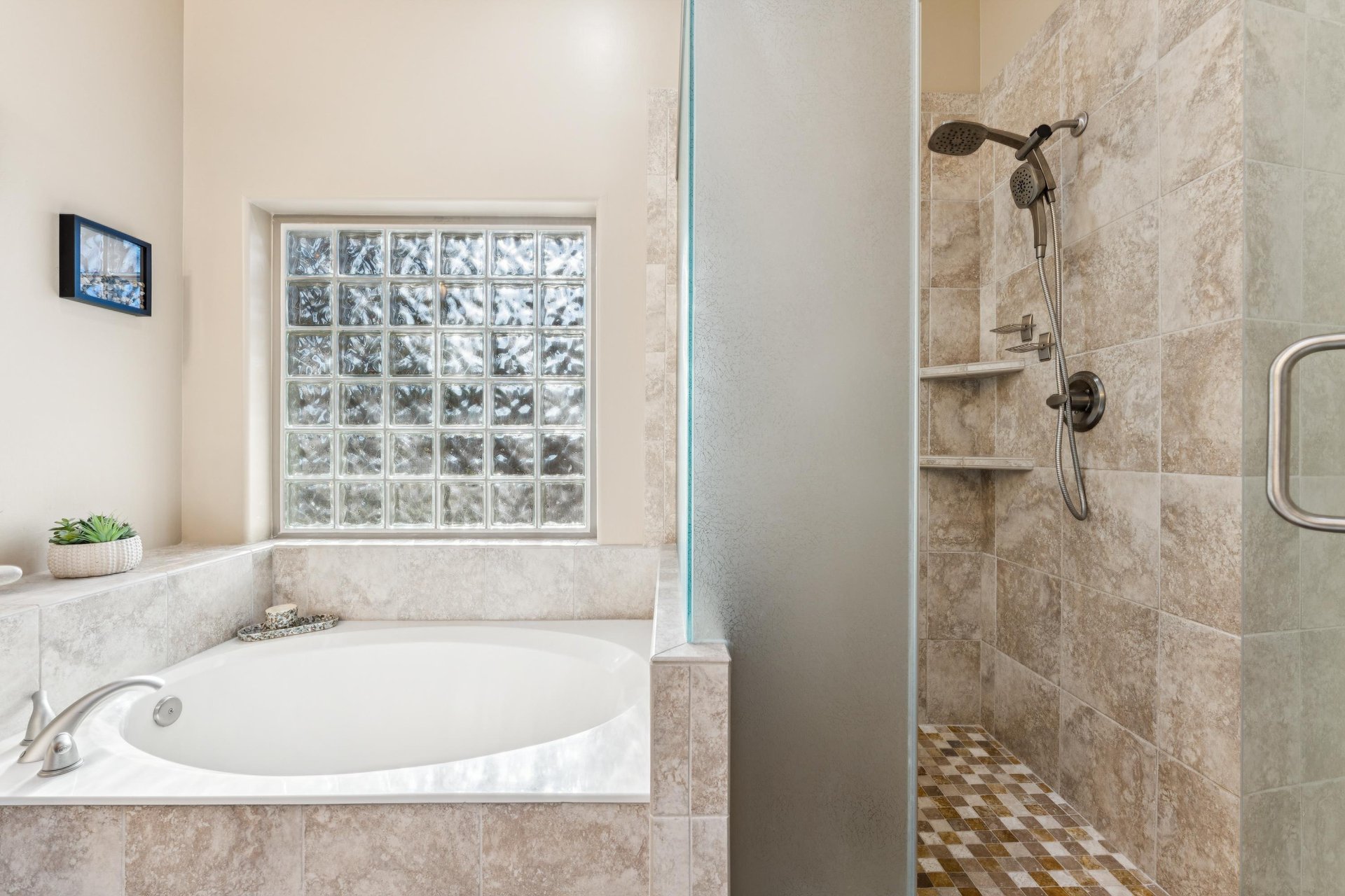 Relax your way Dual shower heads for a spalike rinse or a peaceful tub soak