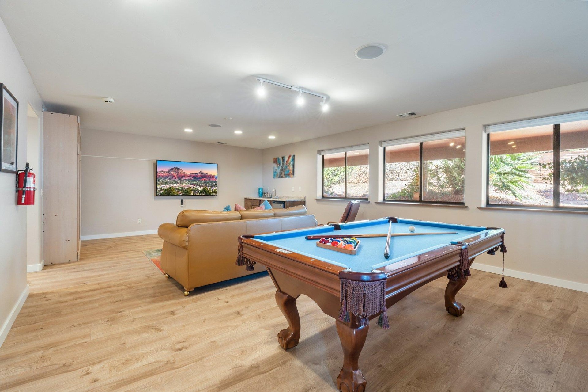 Billards Room With Queen Murphy Bed